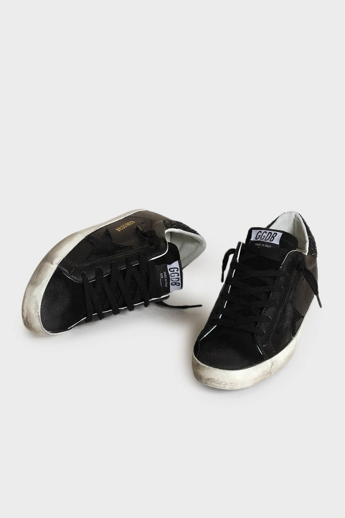 Golden Goose Vintage Hakiki Deri Sneaker Kadın Ayakkabı GWF00101.F003463.90100 Siyah - 2