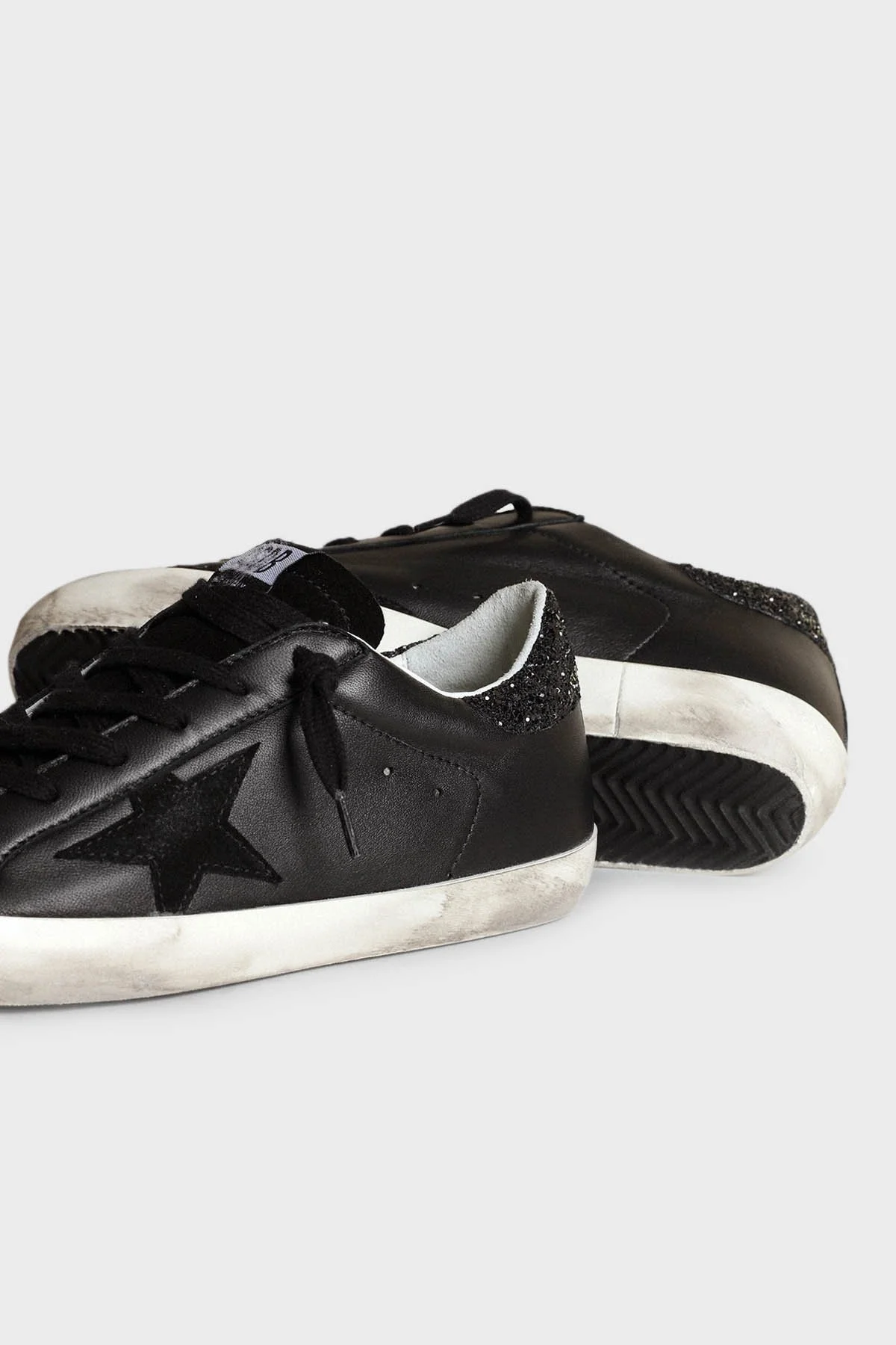 Golden Goose Vintage Hakiki Deri Sneaker Kadın Ayakkabı GWF00101.F003463.90100 Siyah - 3
