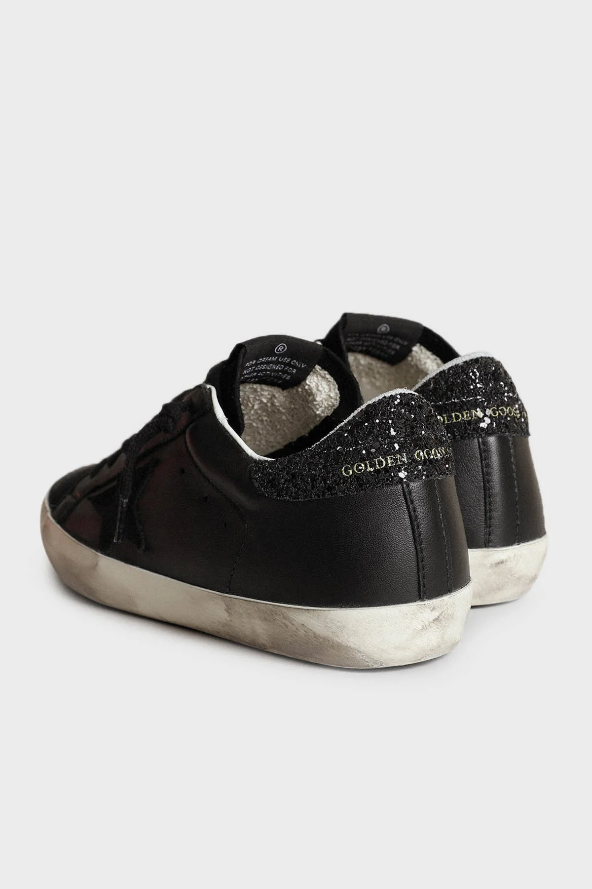 Golden Goose Vintage Hakiki Deri Sneaker Kadın Ayakkabı GWF00101.F003463.90100 Siyah - 4