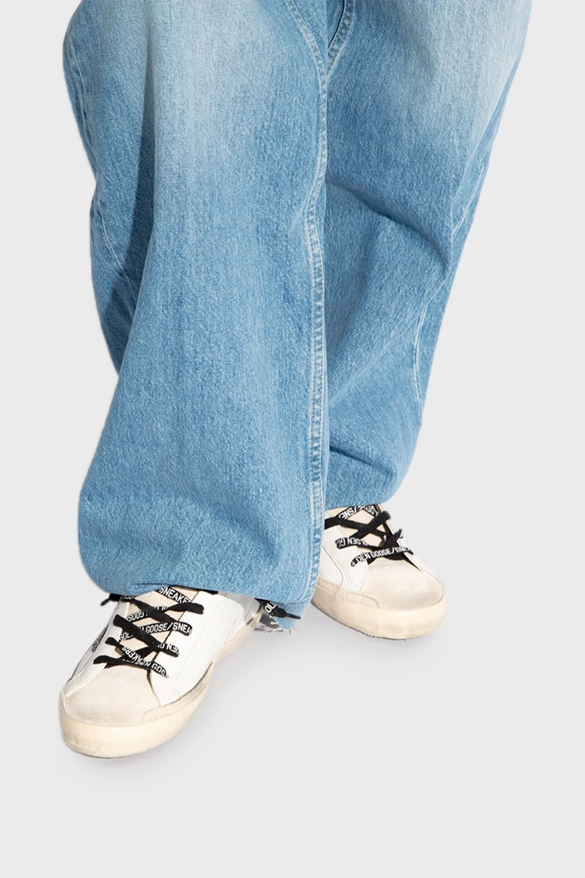 Golden Goose Vintage Hakiki Deri Sneaker Bayan Ayakkabı GWF00102.F005358.82532 BEYAZ - 2