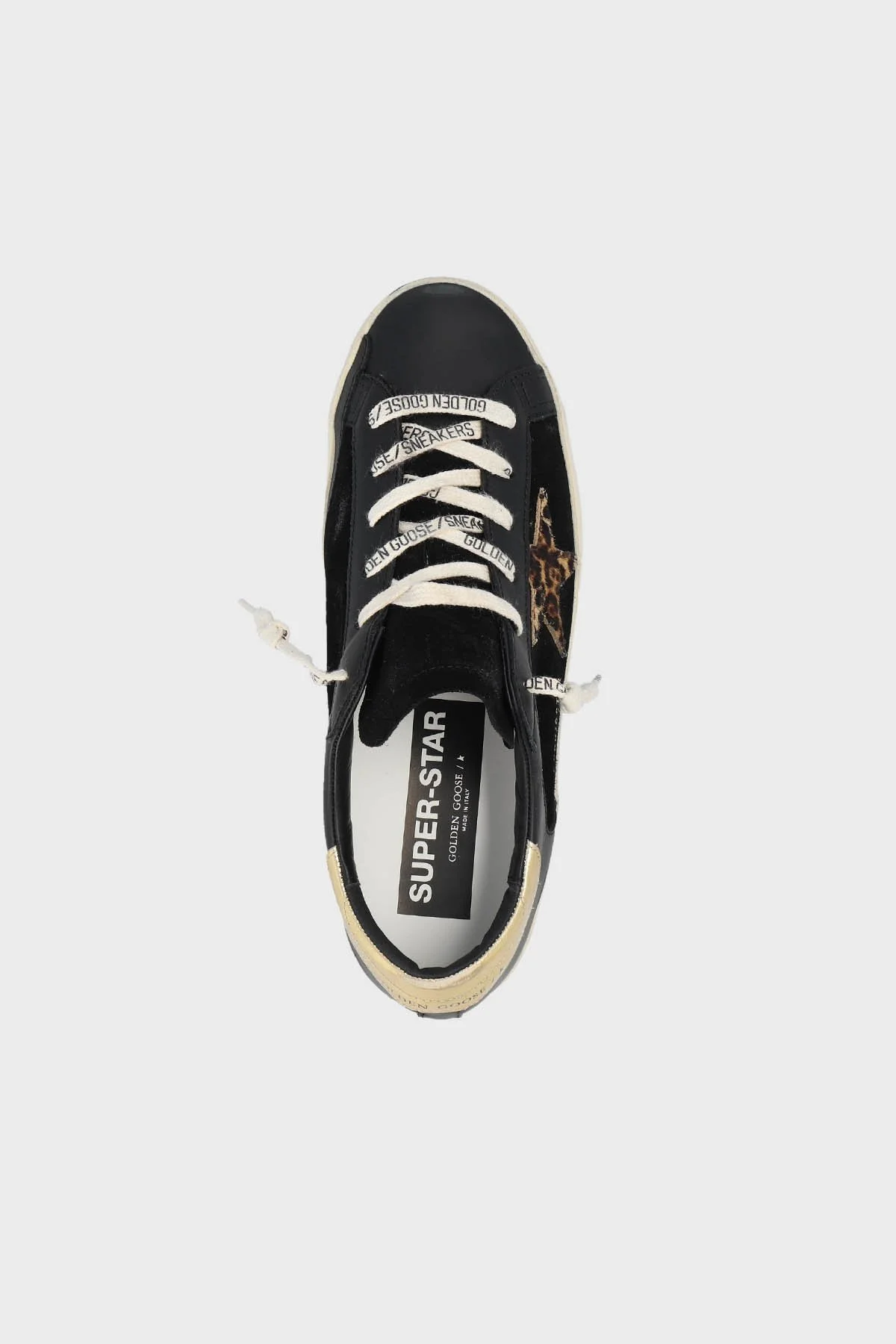 Golden Goose Vintage Hakiki Deri Sneaker Bayan Ayakkabı GWF00103.F005378.90285 SİYAH - 4