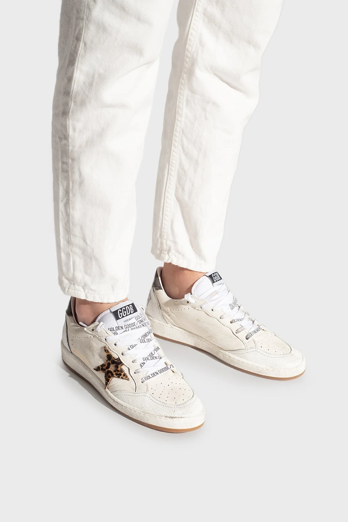 Golden Goose Vintage Hakiki Deri Sneaker Bayan Ayakkabı GWF00117.F002504.10889 EKRU - 2