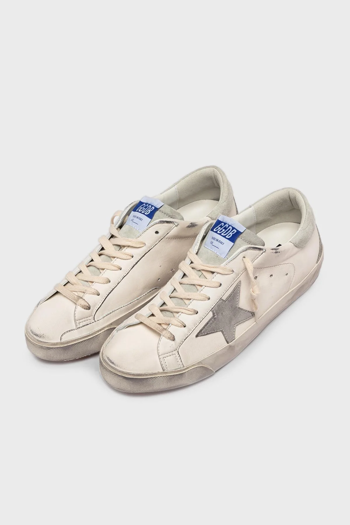 Golden Goose Vintage Hakiki Deri Sneaker Erkek Ayakkabı GMF00102.F005359.11166 Ekru - 4