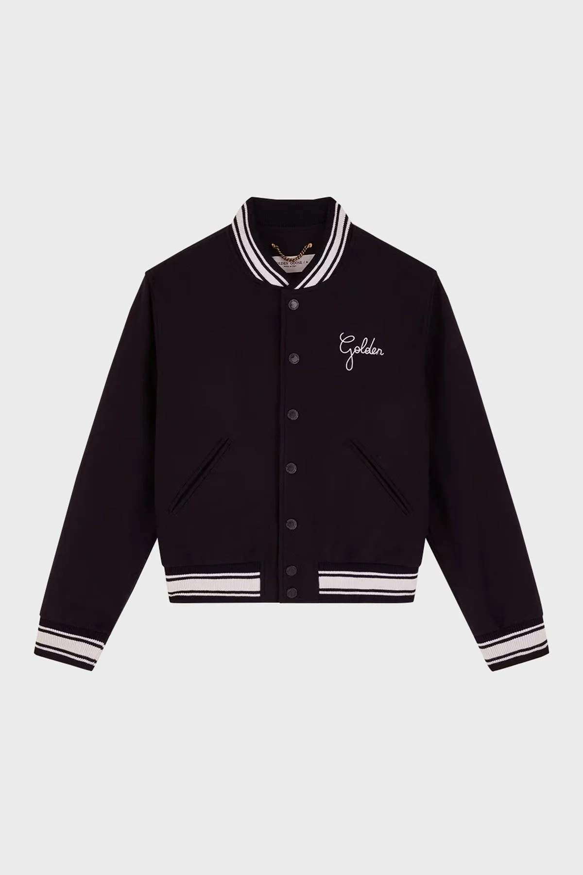 Golden Goose Yünlü Logolu Loose Fit Kolej Yaka Bayan Ceket GWP00832.P000618.50486 LACİVERT - 8