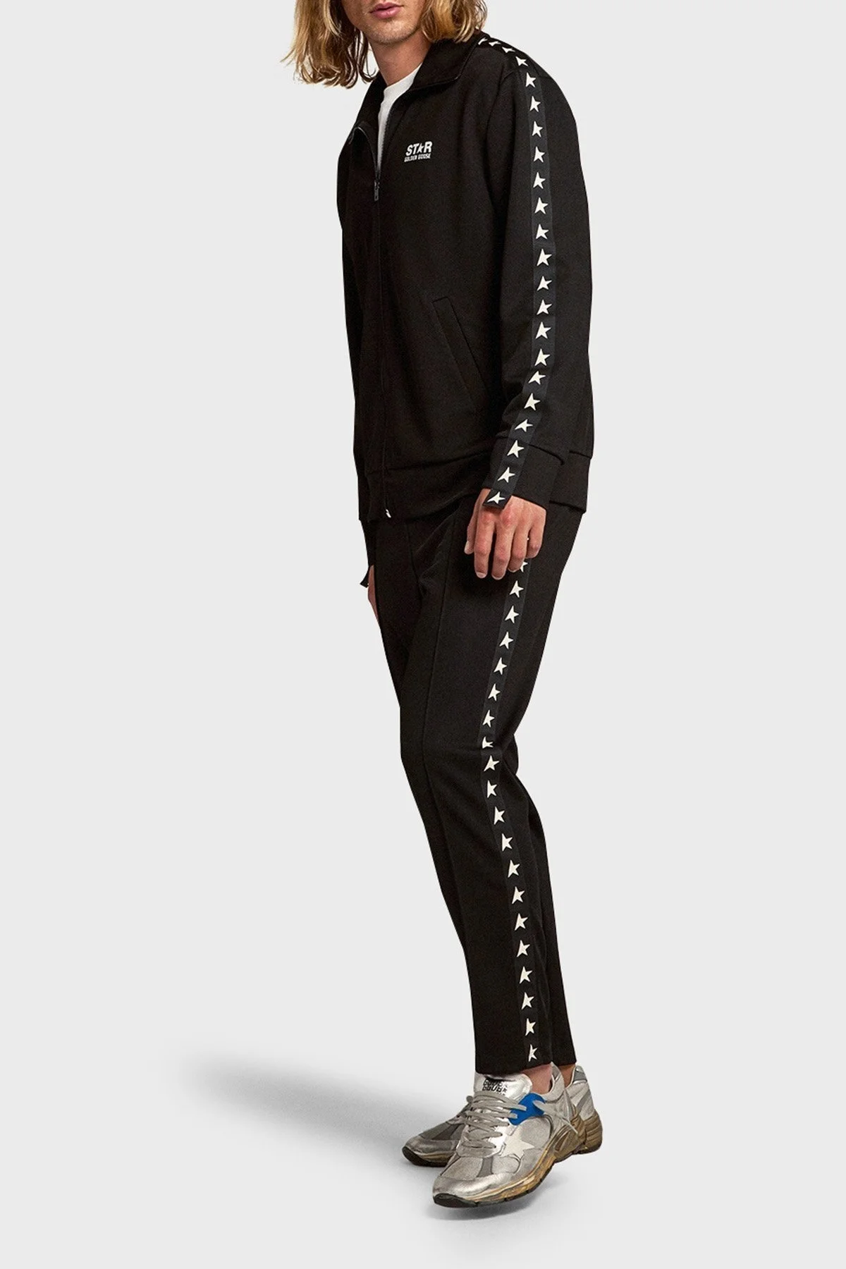 Golsen Goose Yanları Yıldız Şeritli Jogger Erkek Pantolon GMP00877.P000521.80203 SİYAH - 1