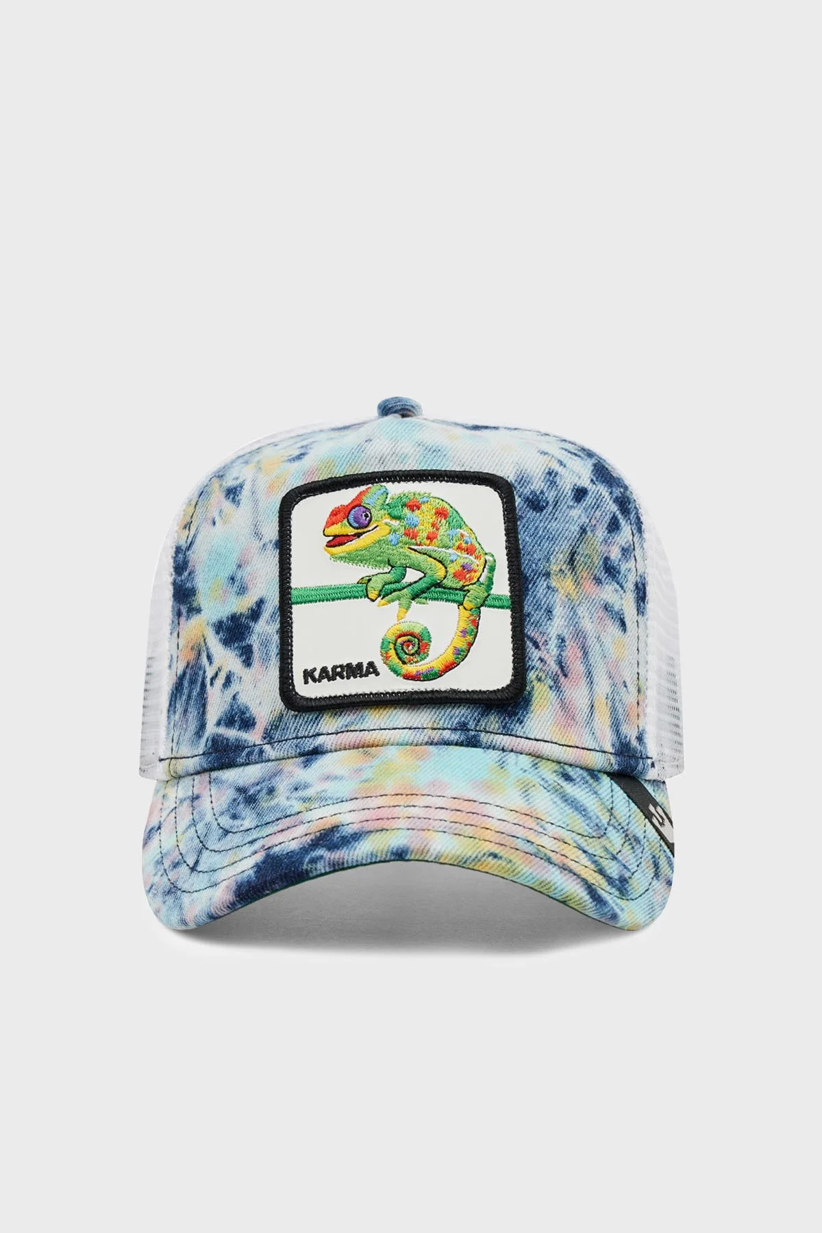 Goorin Bros Culture Chameleon Pamuklu File Detaylı Animal Desenli Jean Unisex Şapka 1010869 MAVİ-BEYAZ - 1
