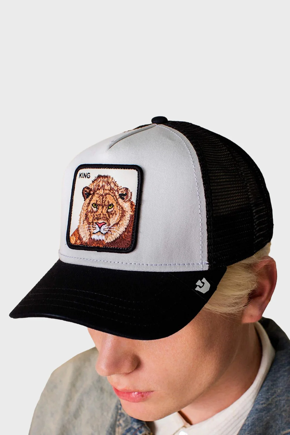 Goorin Bros King Trucker Pamuk Karışımlı File Detaylı Unisex Şapka 1012459 SİYAH BEYAZ - 2