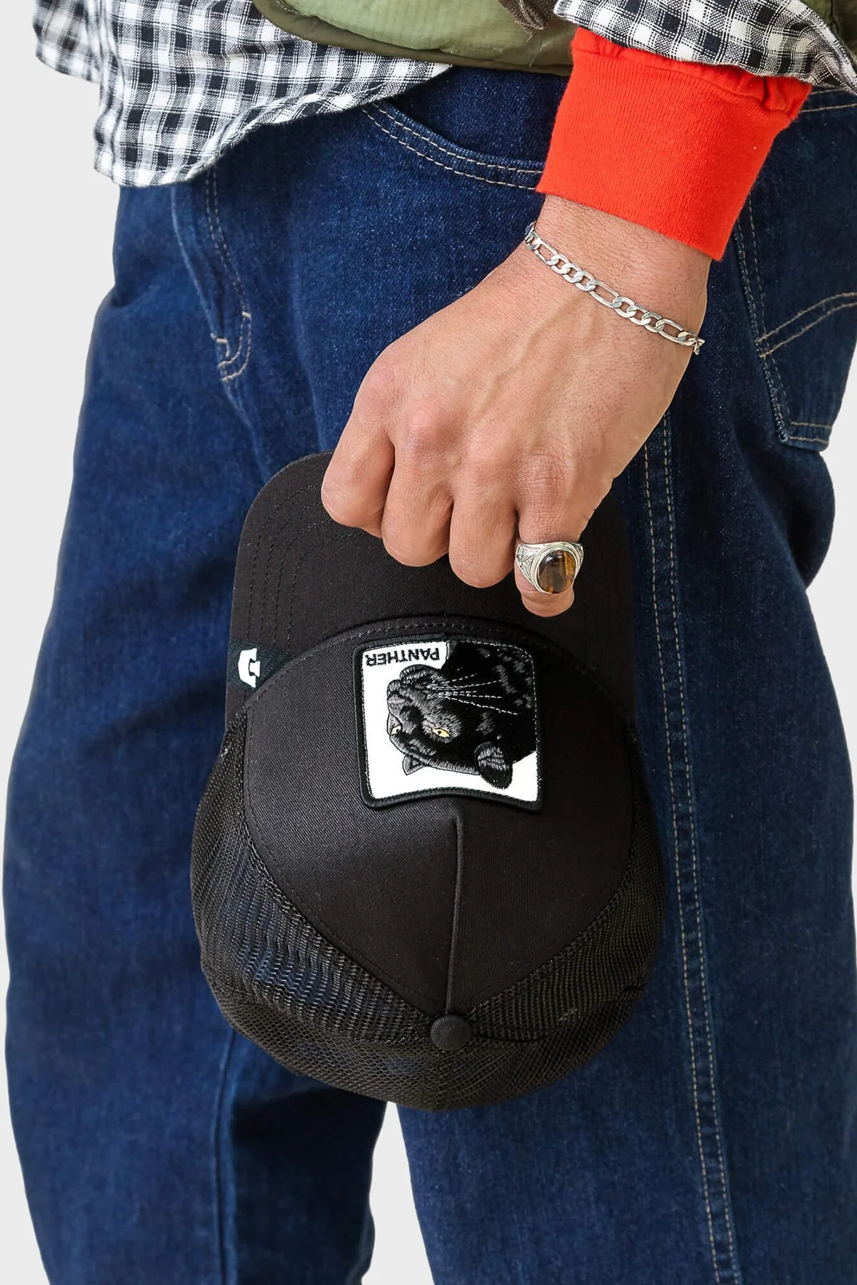 Goorin Bros Panther Trucker Pamuk Karışımlı File Detaylı Unisex Şapka 1012450 SİYAH - 4