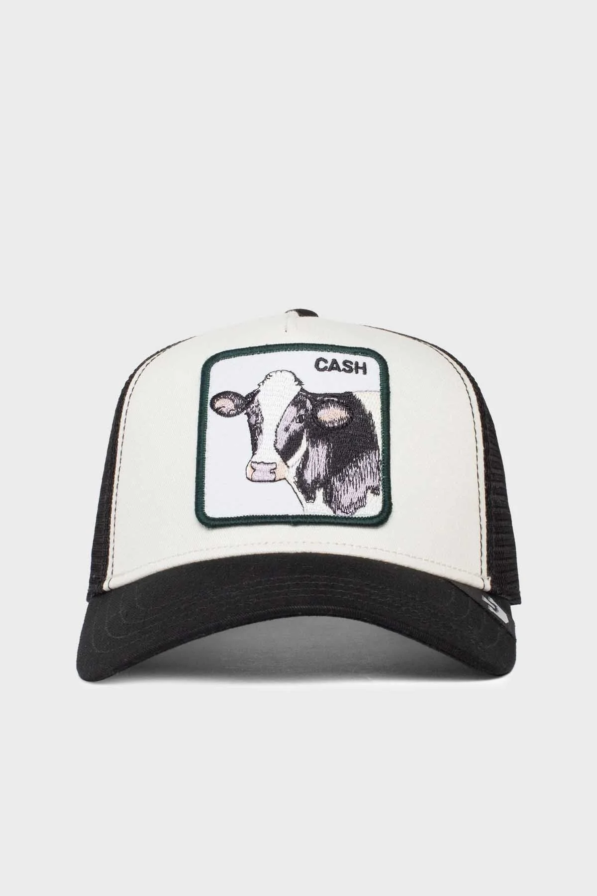 Goorin Bros The Cash Cow Pamuklu File Detaylı Animal Desenli Unisex Şapka 1010383 SİYAH-BEYAZ - 6