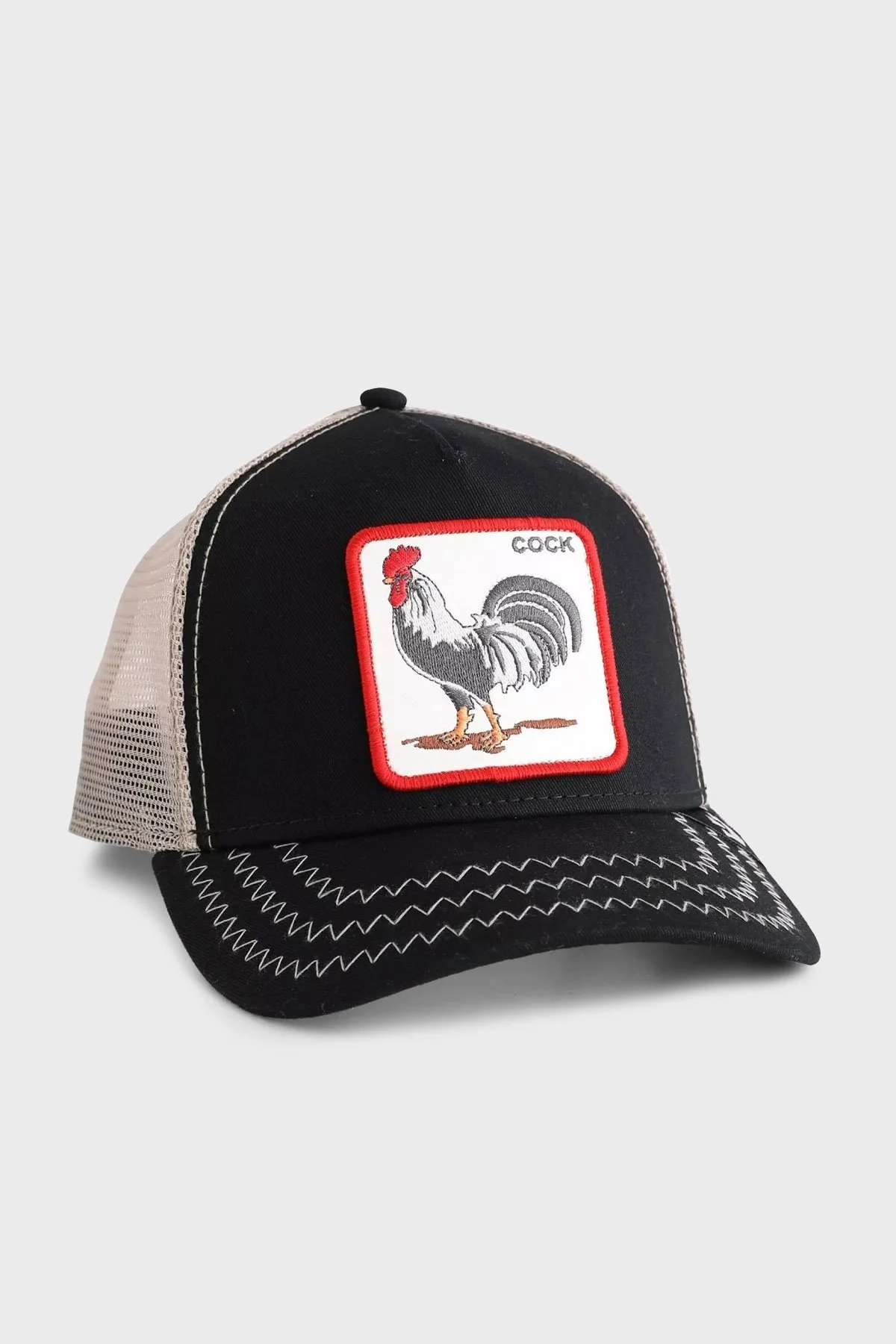 Goorin Bros The Cock Pamuklu File Detaylı Animal Desenli Unisex Şapka 1010378 SİYAH - 1