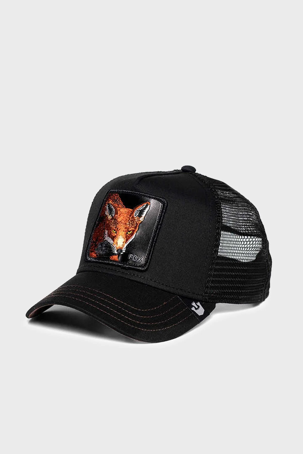 Goorin Bros 101-0528 The Fox Pamuklu File Detaylı Animal Desenli Unisex Şapka 1010528 SİYAH - 2