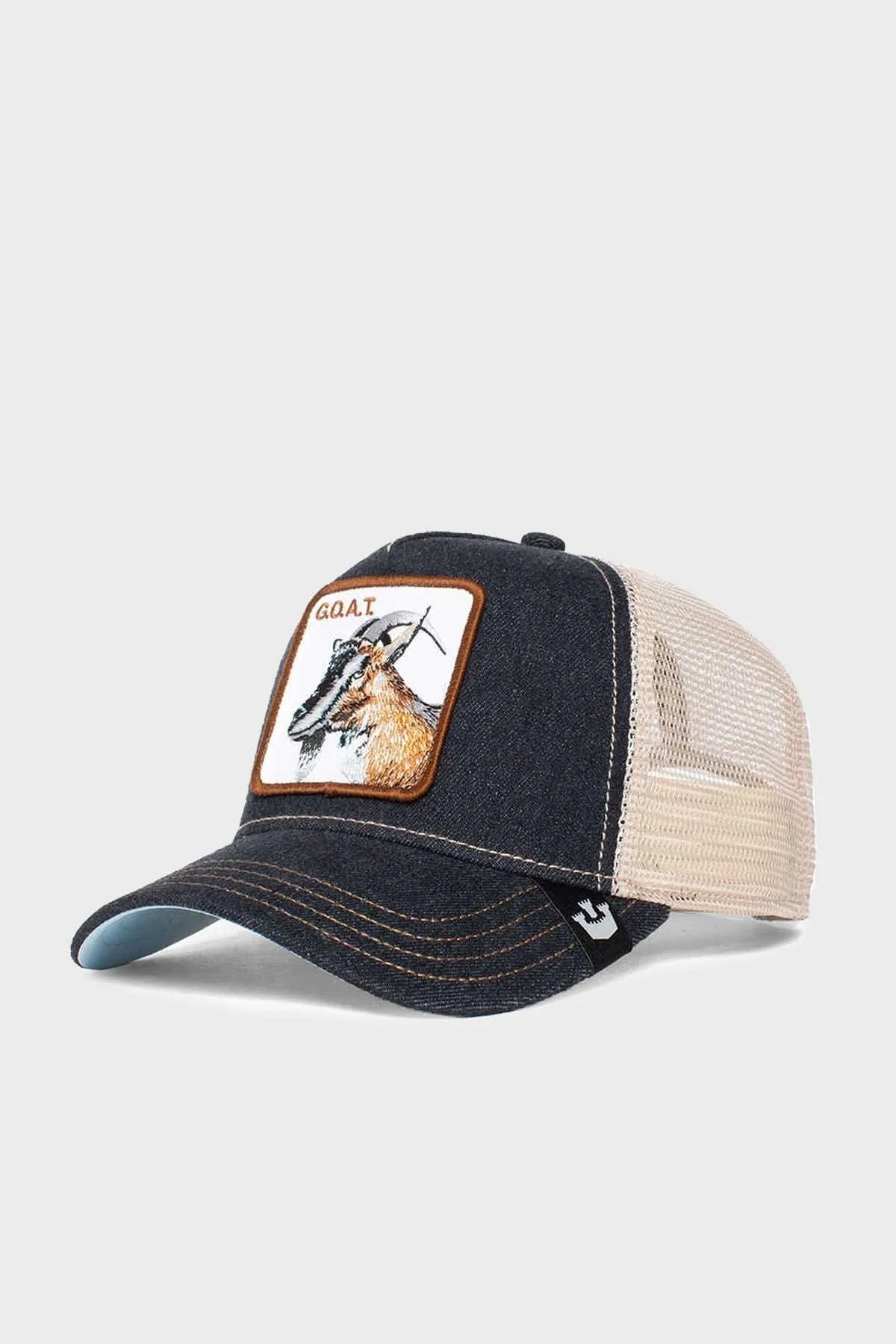 Goorin Bros The Goat Pamuklu File Detaylı Animal Desenli Unisex Şapka 1010385 LACİVERT-BEJ - 2