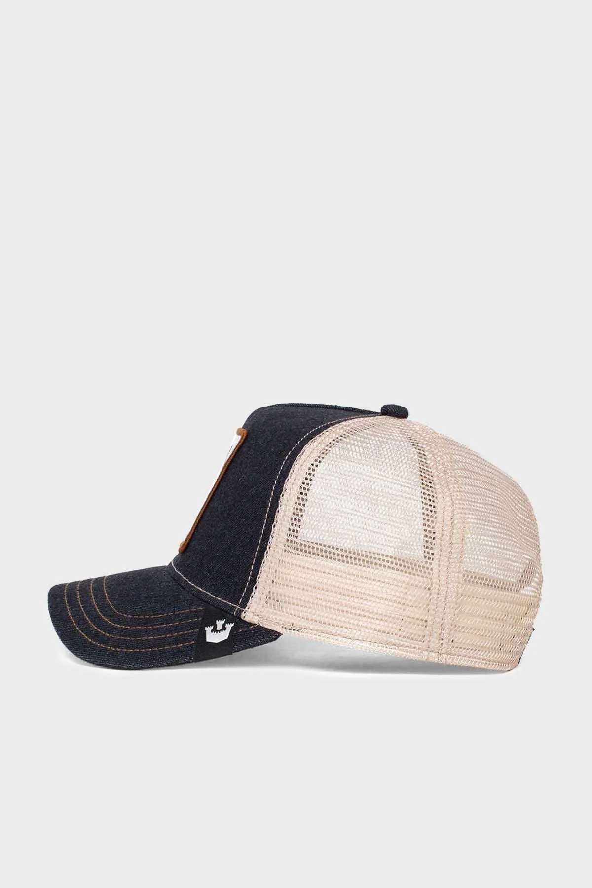 Goorin Bros The Goat Pamuklu File Detaylı Animal Desenli Unisex Şapka 1010385 LACİVERT-BEJ - 3