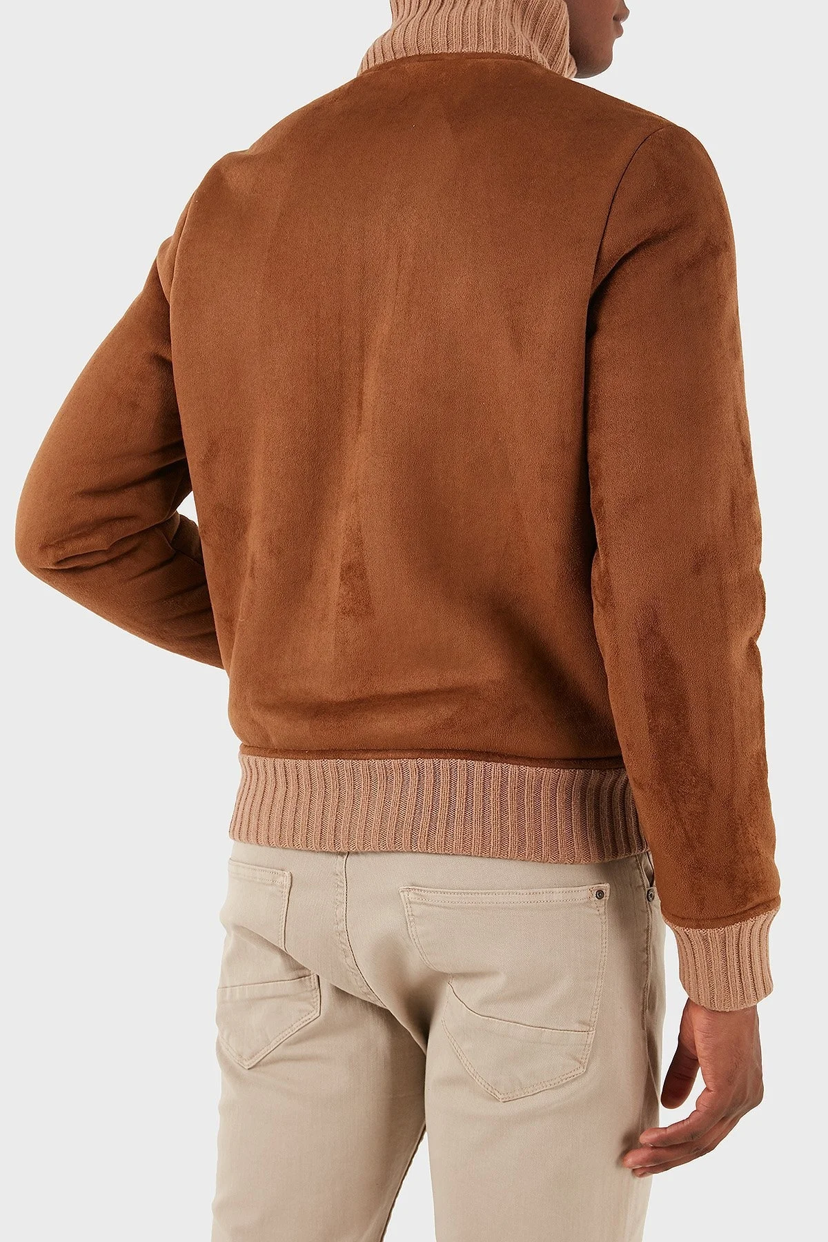 Gran Sasso % 100 Yün Regular Fit Dik Yaka Erkek Ceket 78148 58000 190 TABA - 6