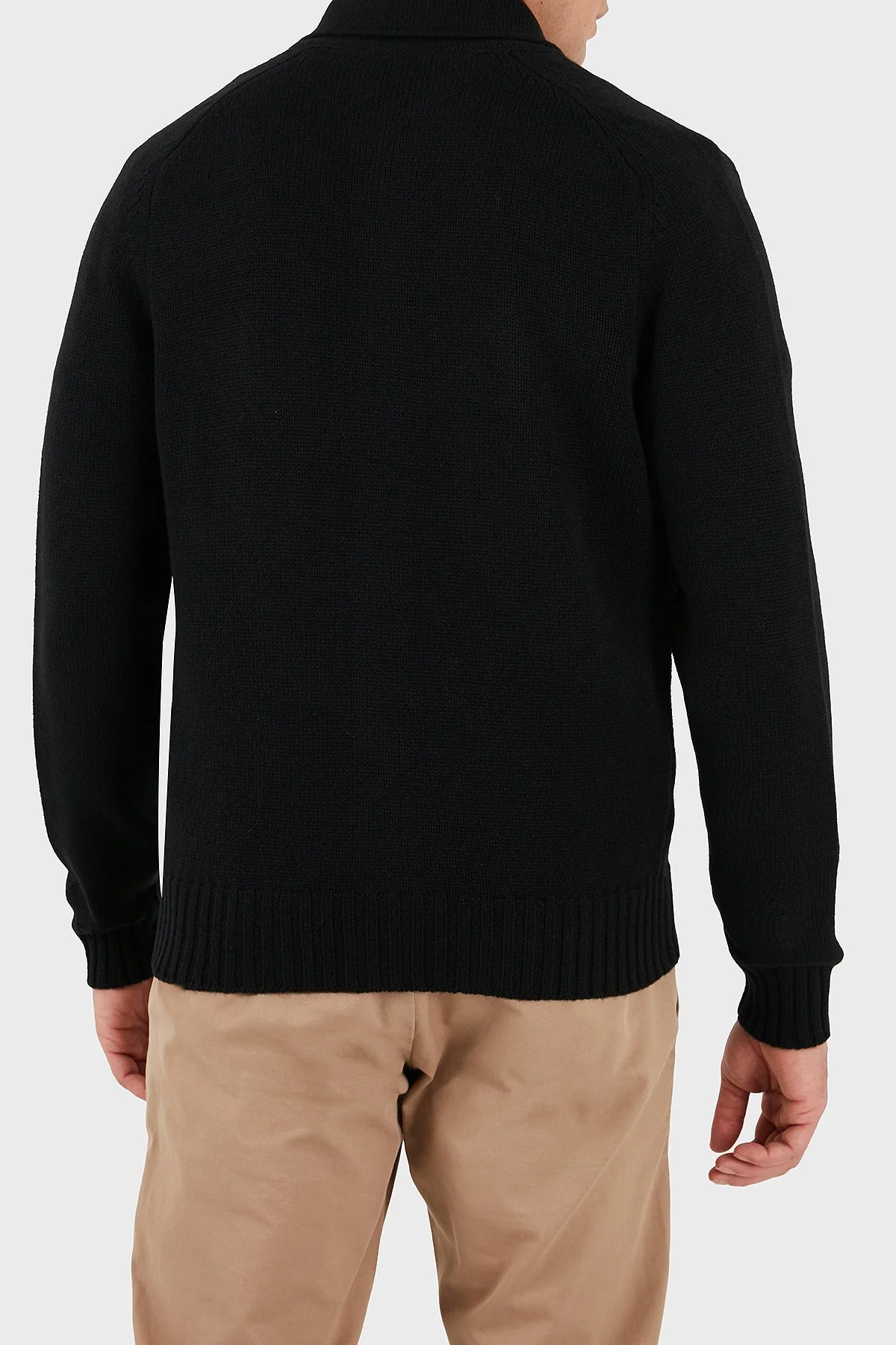 Gran Sasso % 100 Yün Regular Fit Düğmeli Cepli Örme Erkek Ceket 13109 25079 099 SİYAH - 2