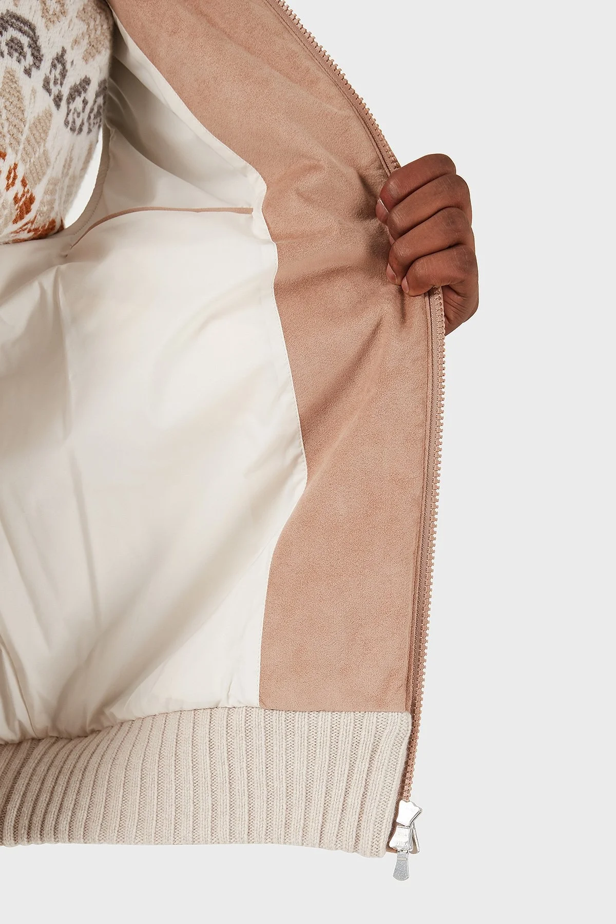 Gran Sasso % 100 Yün Regular Fit Kapüşonlu Erkek Yelek 78145 55006 110 VİZON - 5