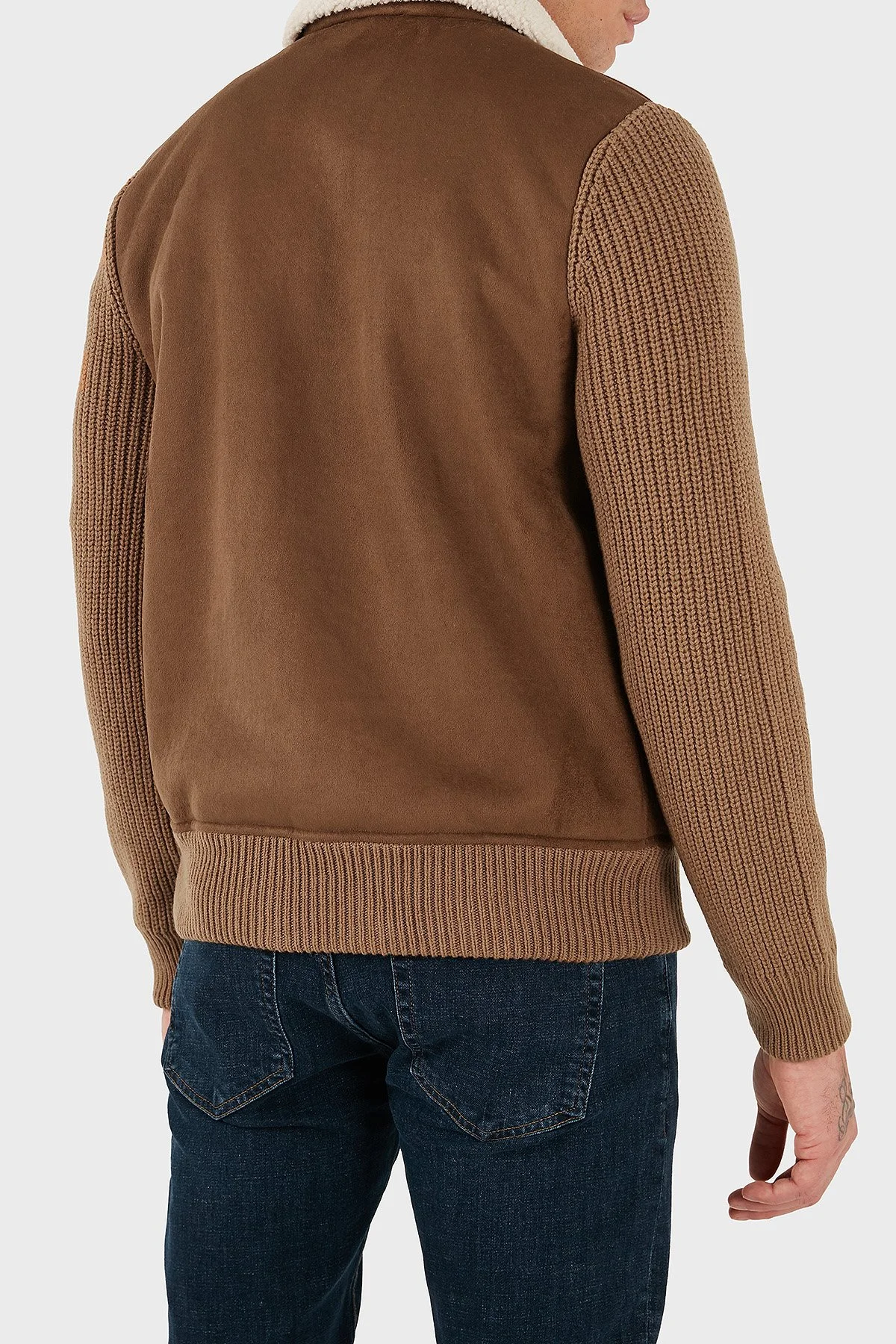 Gran Sasso % 100 Yün Regular Fit Klasik Yaka Fermuarlı Erkek Ceket 13196 58005 190 KAHVE - 2