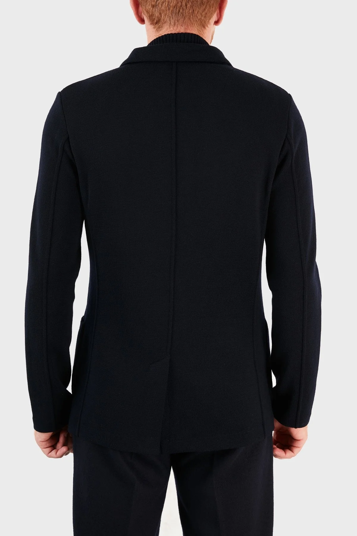 Gran Sasso Dik Yaka Cepli % 100 Yün Erkek Mont 57199 24616 598 LACİVERT - 2