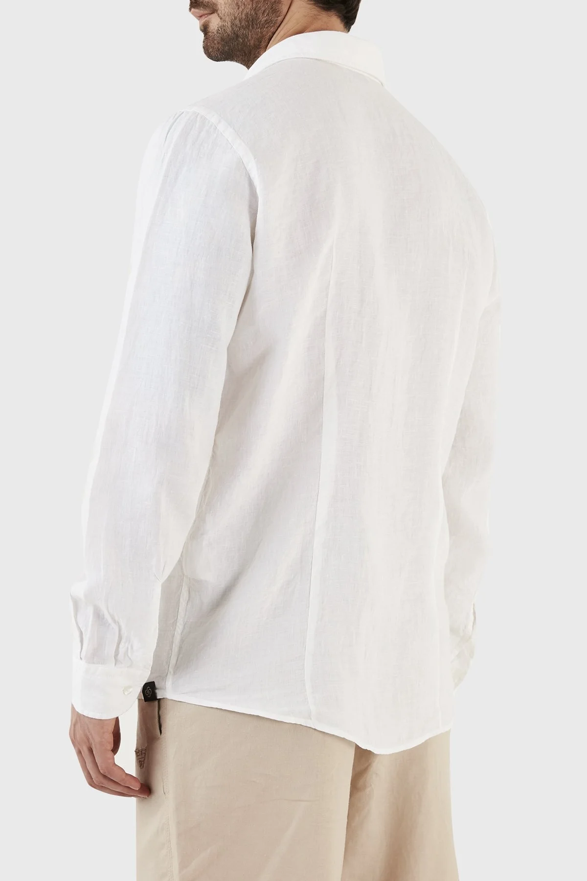 Gran Sasso Regular Fit % 100 Keten Erkek Gömlek 61183 50002 001 BEYAZ - 6