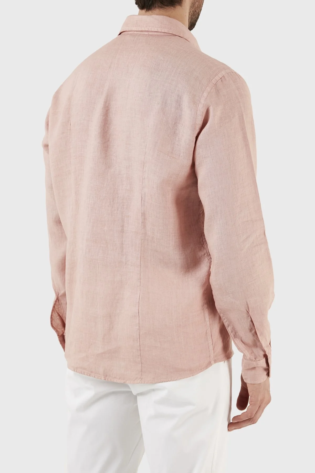 Gran Sasso Regular Fit % 100 Keten Erkek Gömlek 61183 50002 209 PUDRA - 12