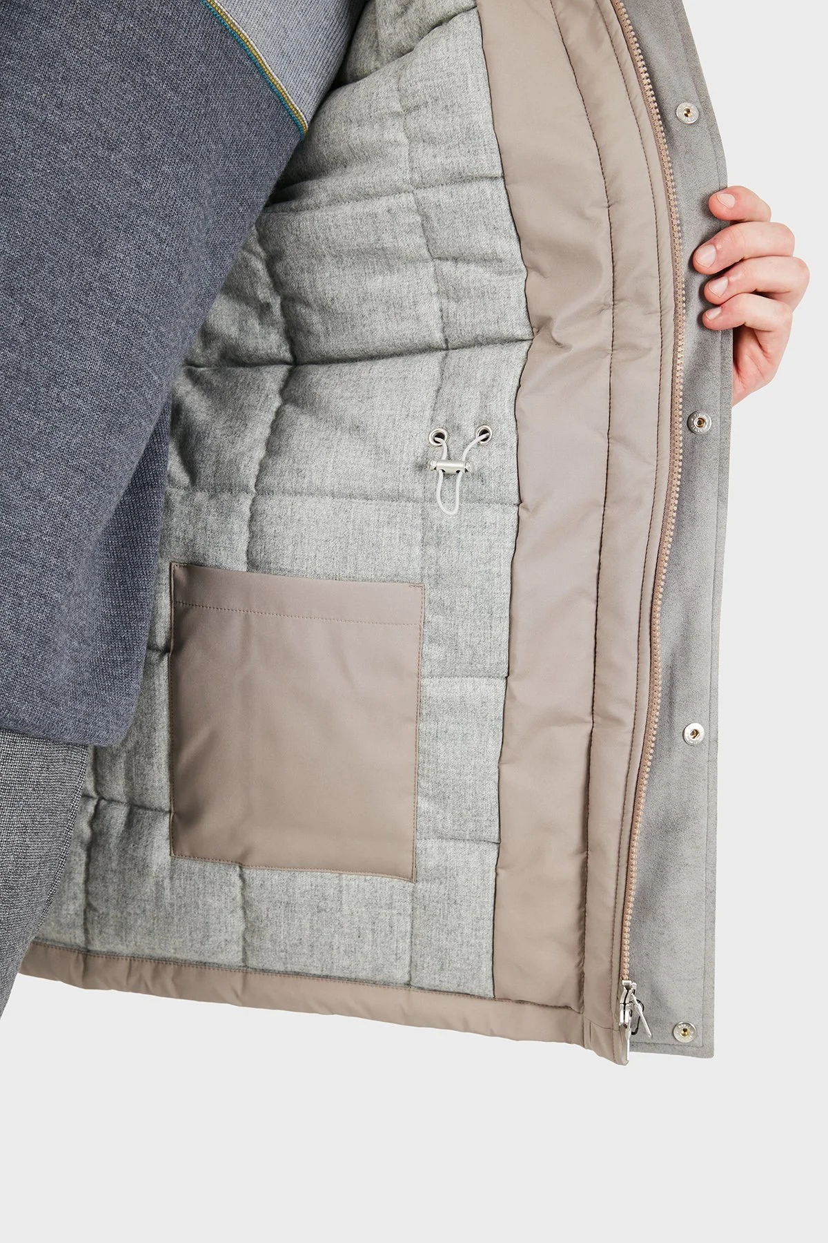Gran Sasso Regular Fit Çıkarılabilir Kapüşonlu Erkek Ceket 78195 69318 120 Toprak - 7