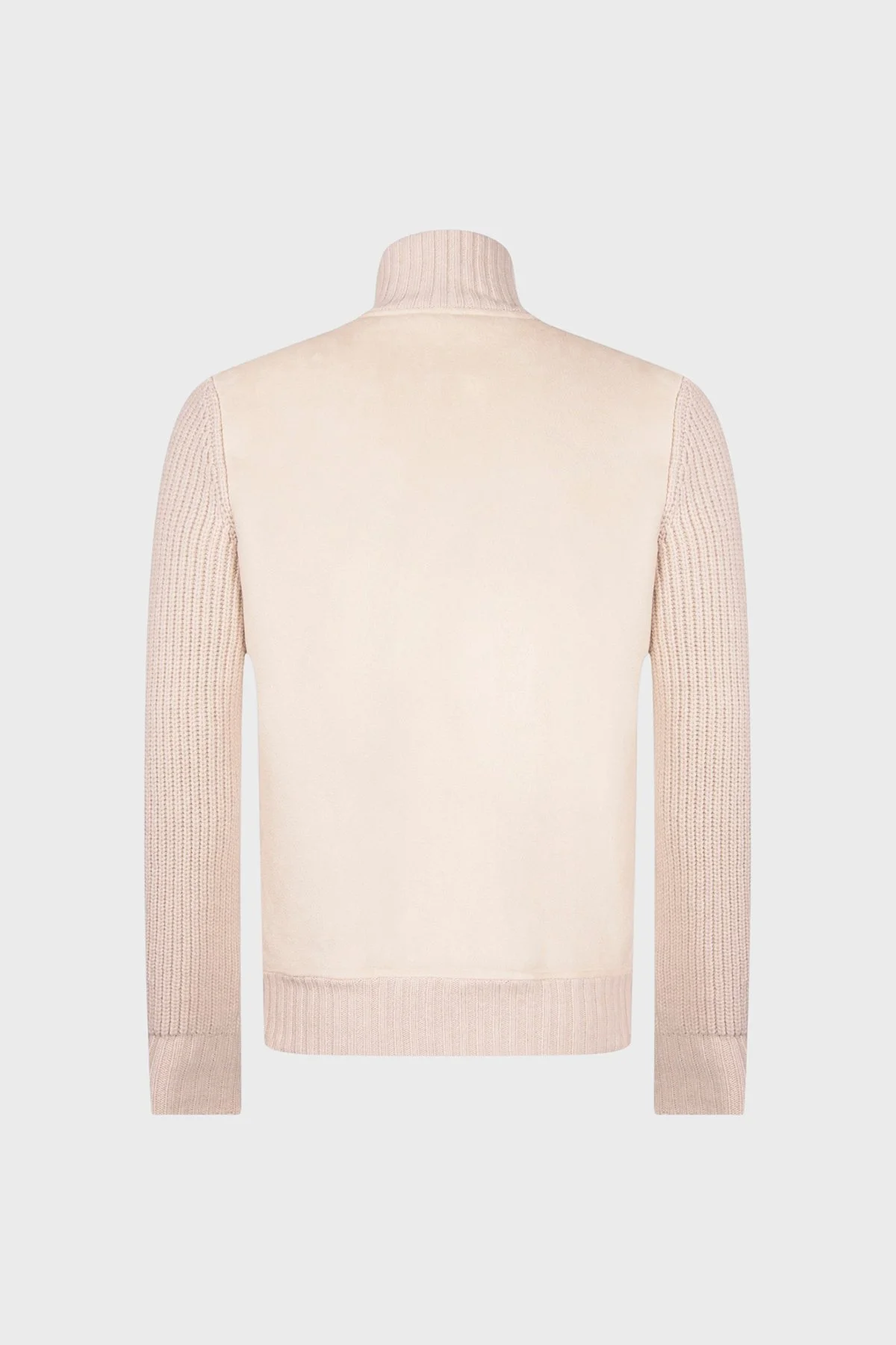Gran Sasso Regular Fit Dik Yaka Çift Yönlü Fermuarlı Erkek Ceket 13129 58001 010 Ekru - 4