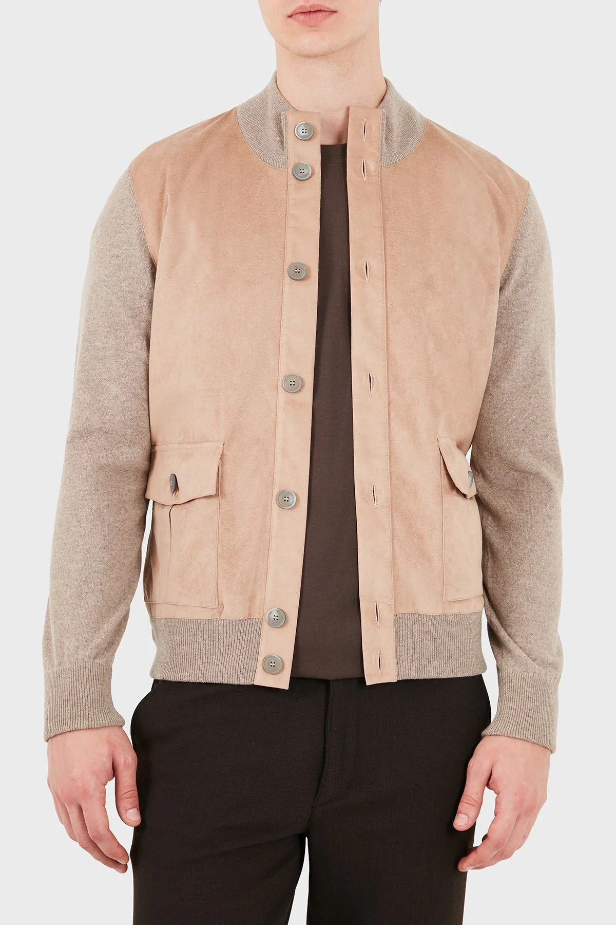 Gran Sasso Regular Fit Dik Yaka Erkek Ceket 57149 19649 030 Vizon - 1