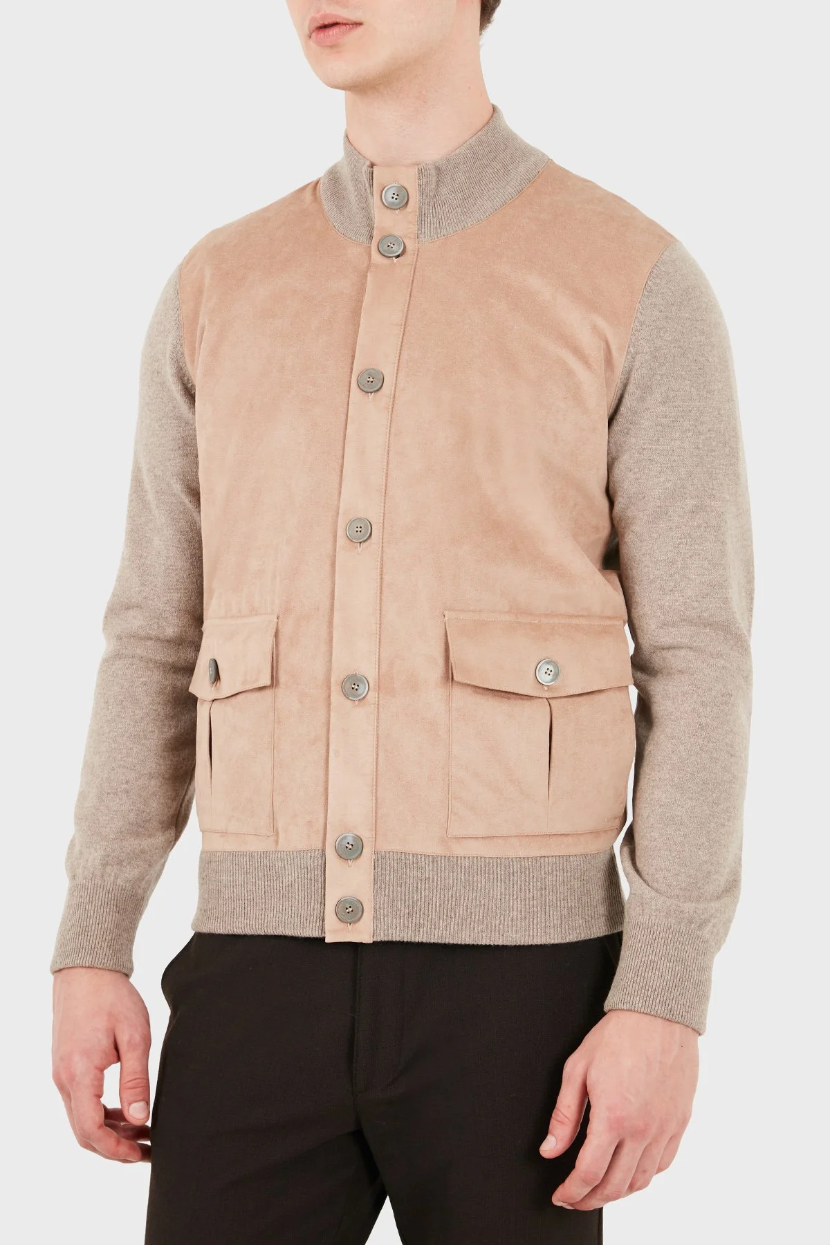 Gran Sasso Regular Fit Dik Yaka Erkek Ceket 57149 19649 030 Vizon - 3