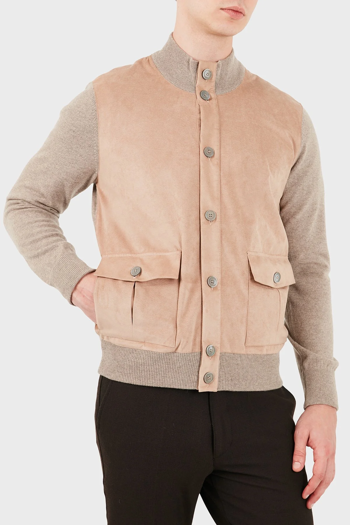 Gran Sasso Regular Fit Dik Yaka Erkek Ceket 57149 19649 030 Vizon - 4