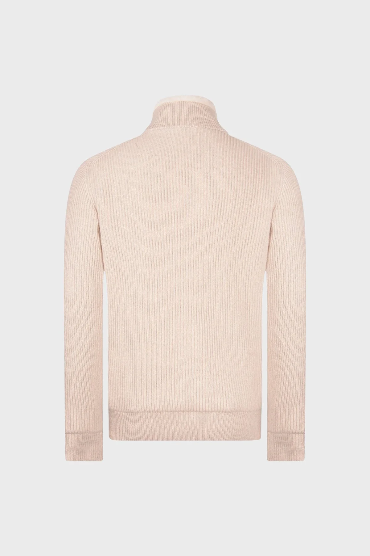 Gran Sasso Regular Fit Dik Yaka Fermuarlı Triko Erkek Ceket 23146 15581 113 Ekru - 7