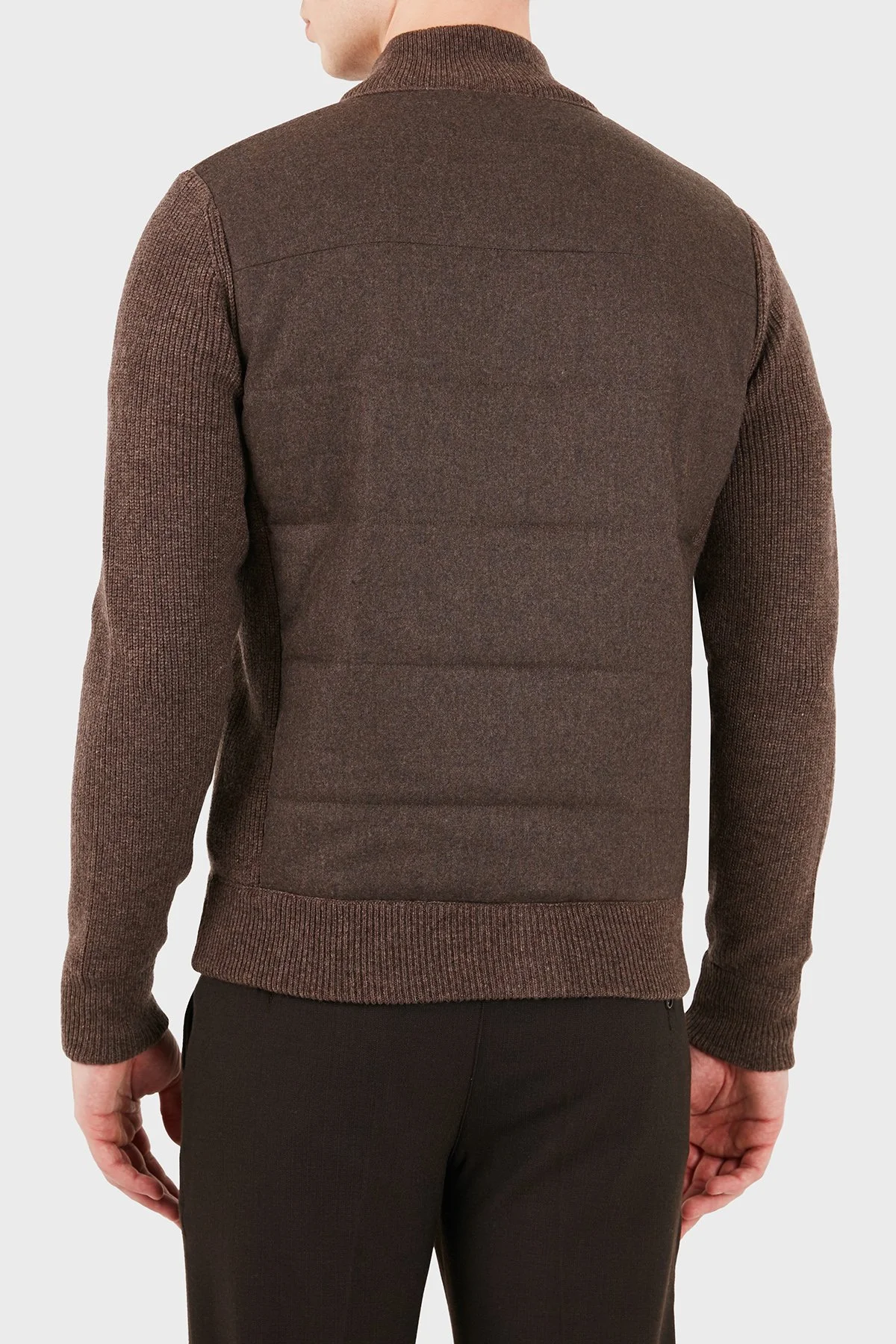 Gran Sasso Regular Fit Dik Yaka Kapitoneli Erkek Ceket 23145 25019 194 Kahve - 2