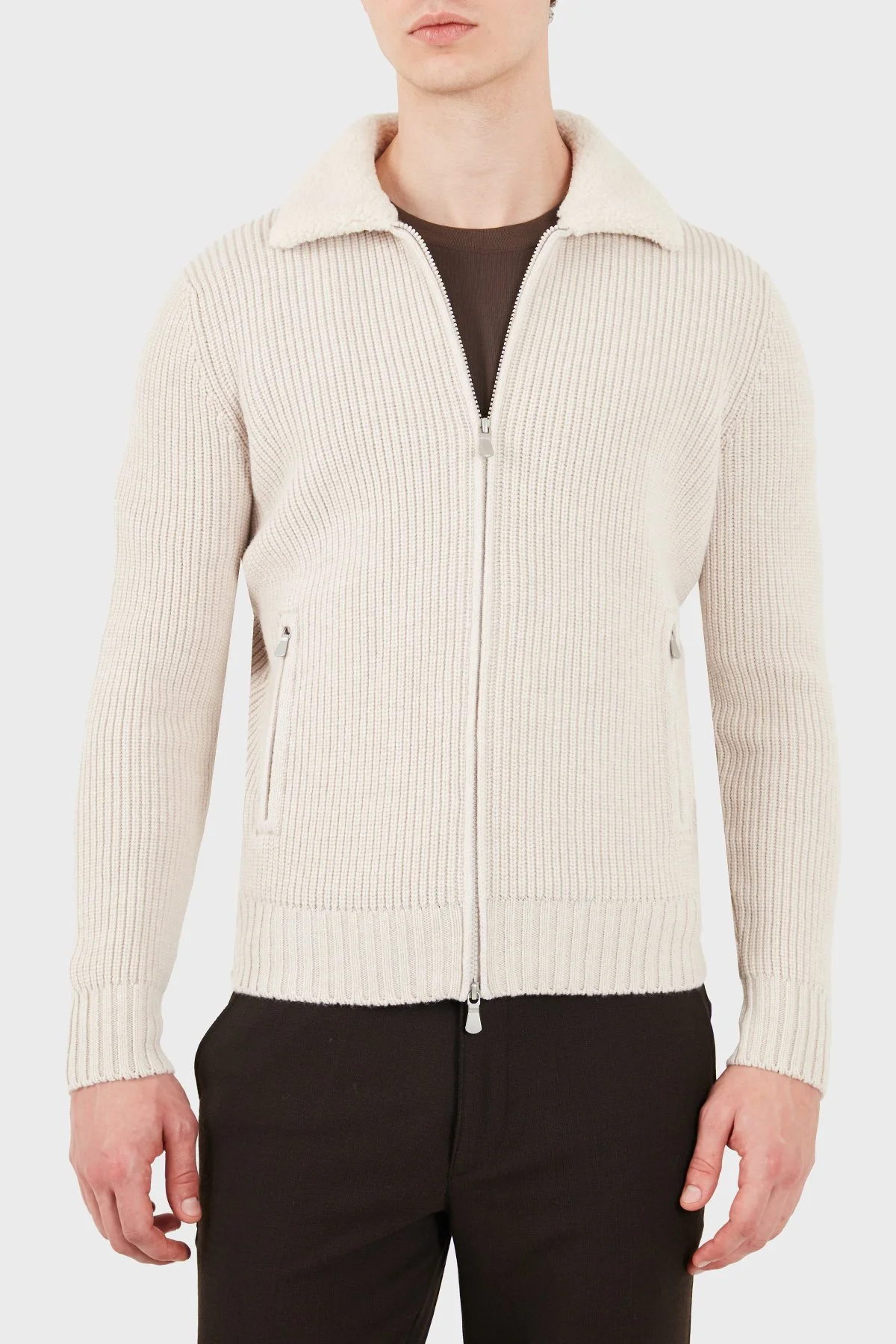 Gran Sasso Regular Fit Klasik Yaka Erkek Ceket 13189 25033 054 Ekru - 5