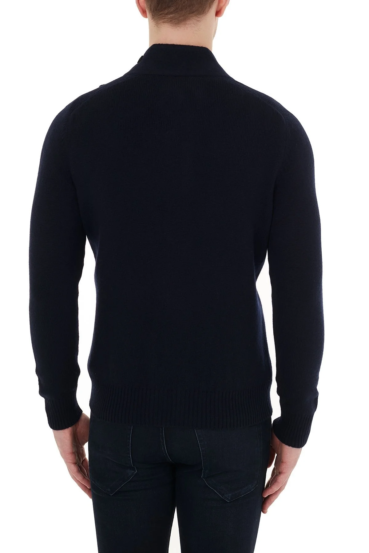 Gran Sasso Yarım Balıkçı Yünlü Erkek Hırka 23170 25025 598 LACİVERT - 2