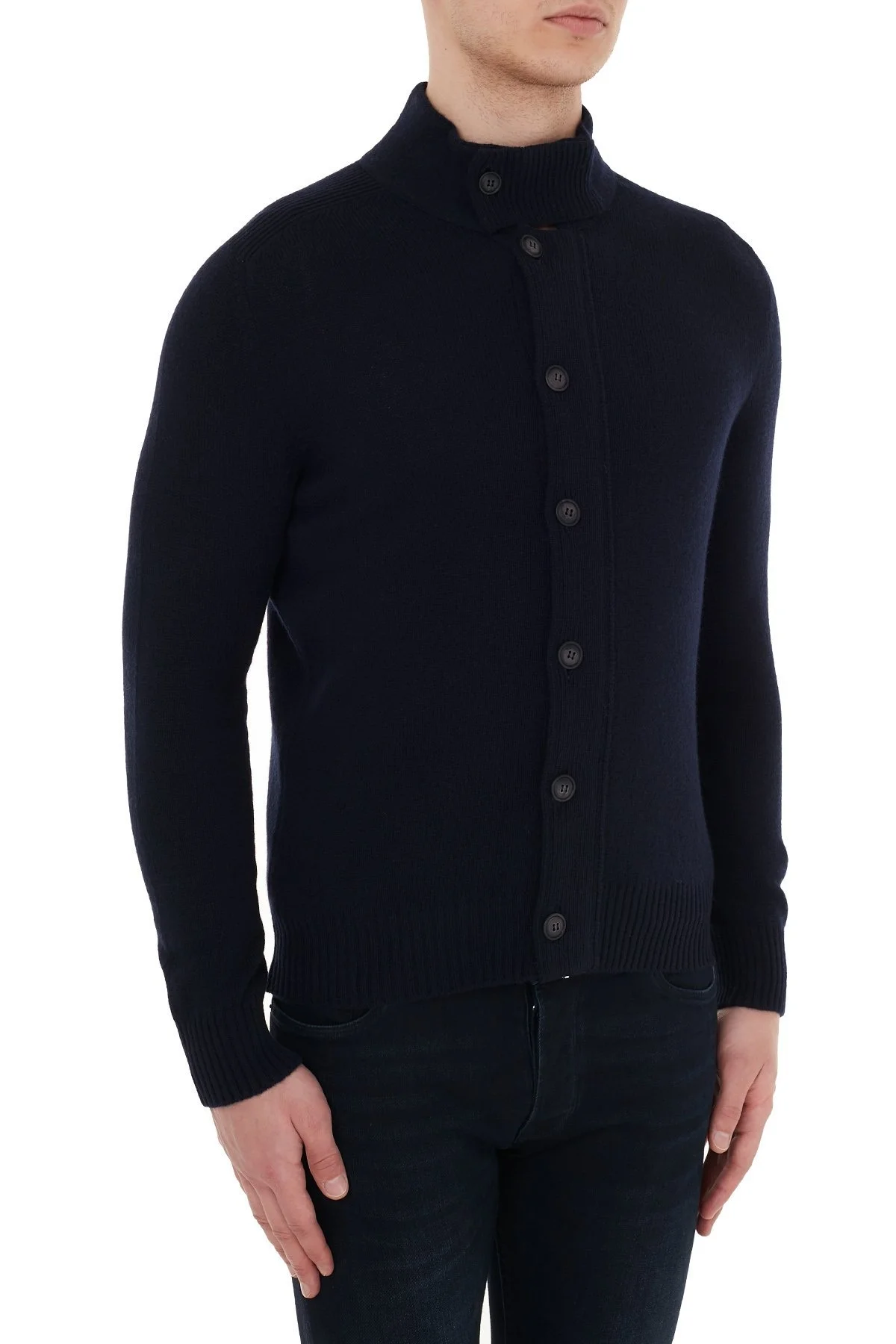 Gran Sasso Yarım Balıkçı Yünlü Erkek Hırka 23170 25025 598 LACİVERT - 4