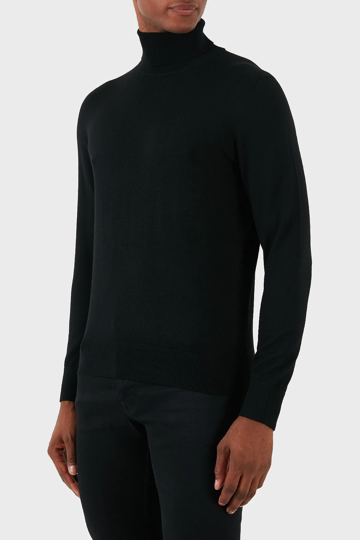 Gran Sasso Yün Karışımlı Slim Fit Balıkçı Yaka Erkek Kazak 54131 14190 099 SİYAH - 4