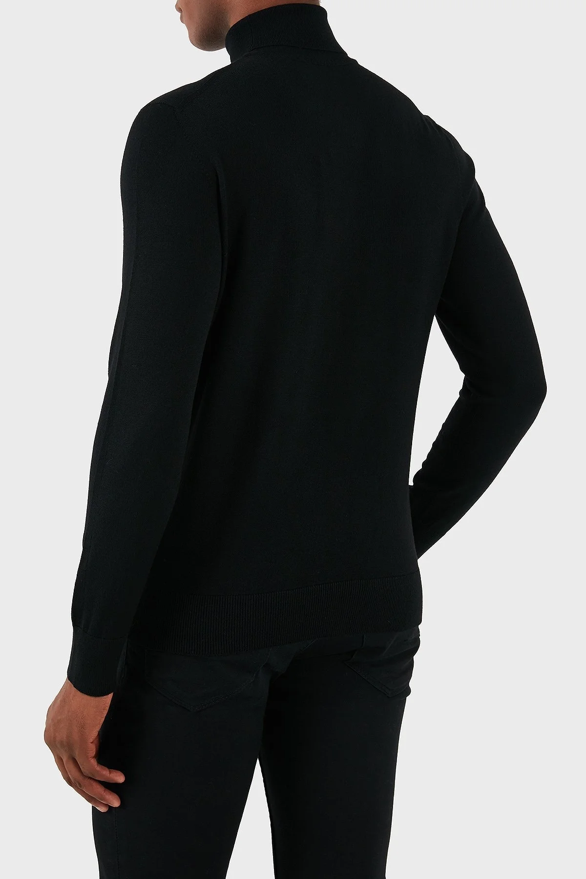 Gran Sasso Yün Karışımlı Slim Fit Balıkçı Yaka Erkek Kazak 54131 14190 099 SİYAH - 6