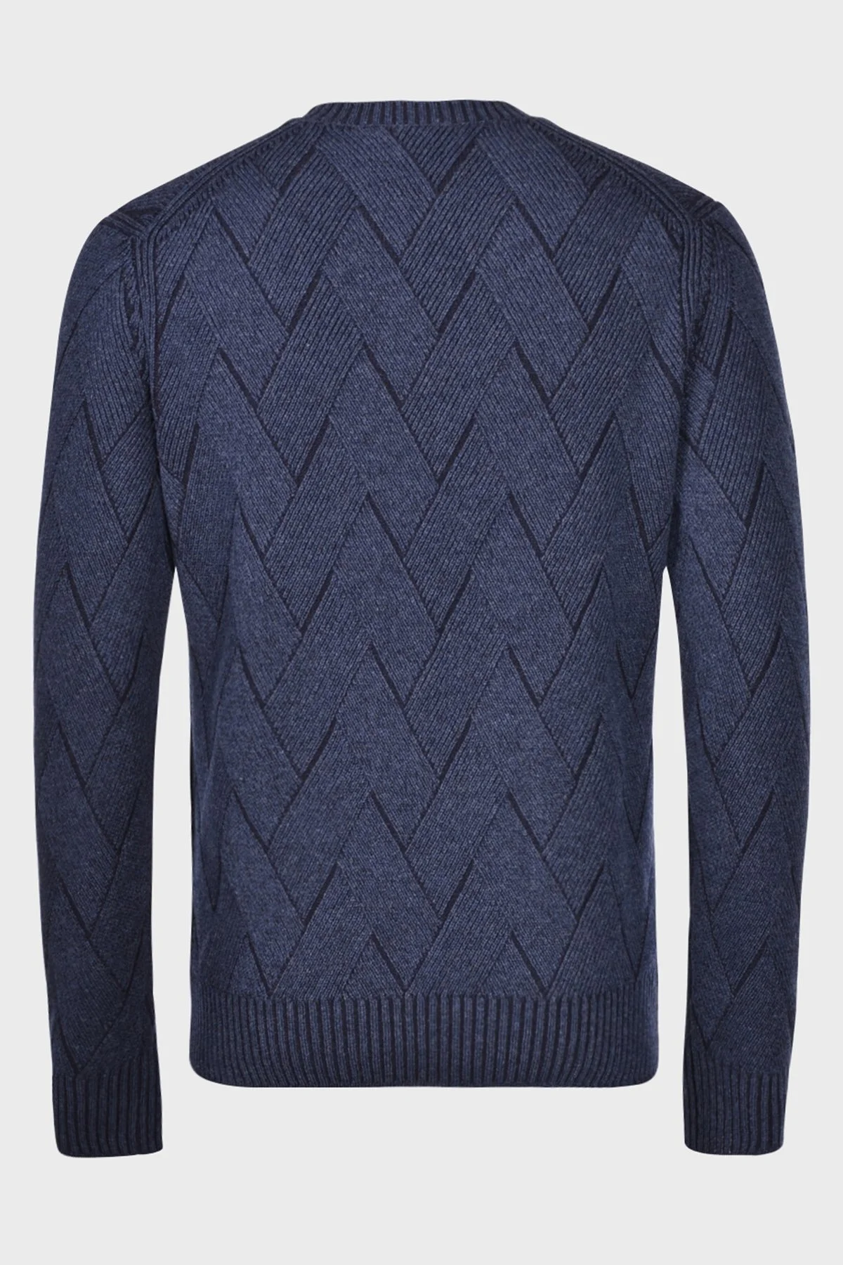 Gran Sasso Yün ve Kaşmir Karışımlı Bisiklet Yaka Erkek Kazak 23120 19673 596 LACİVERT - 5