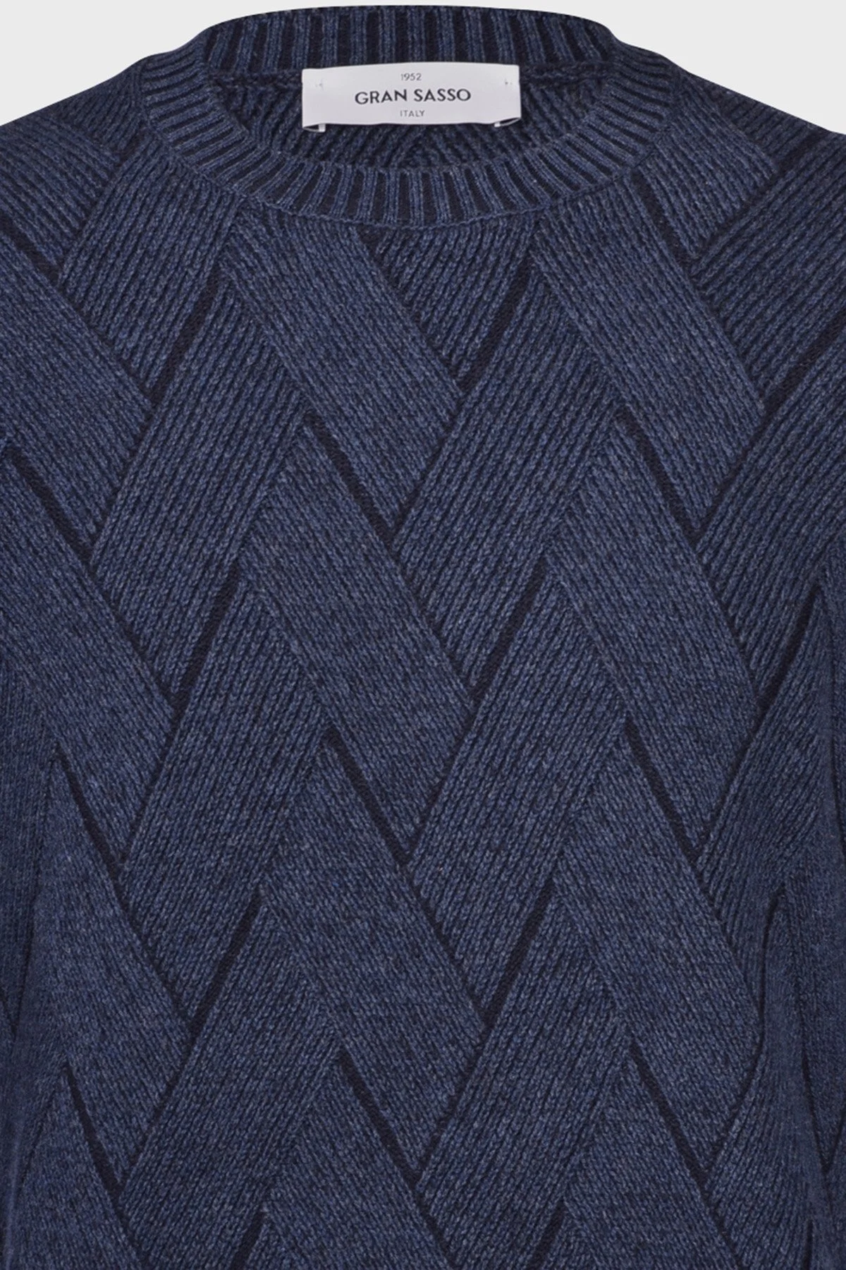 Gran Sasso Yün ve Kaşmir Karışımlı Bisiklet Yaka Erkek Kazak 23120 19673 596 LACİVERT - 6