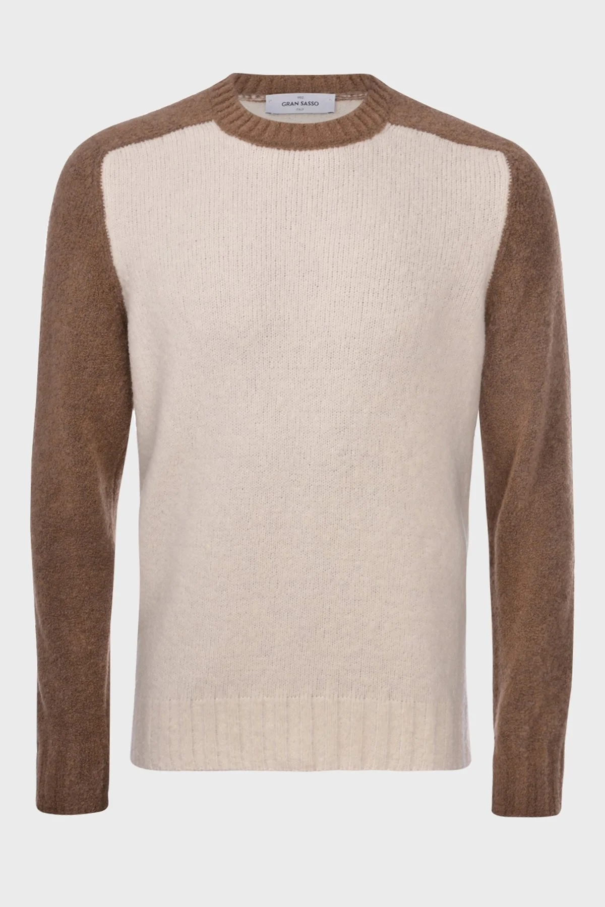 Gran Sasso Yünlü Bisiklet Yaka Erkek Kazak 13187 24003 140 EKRU - 3