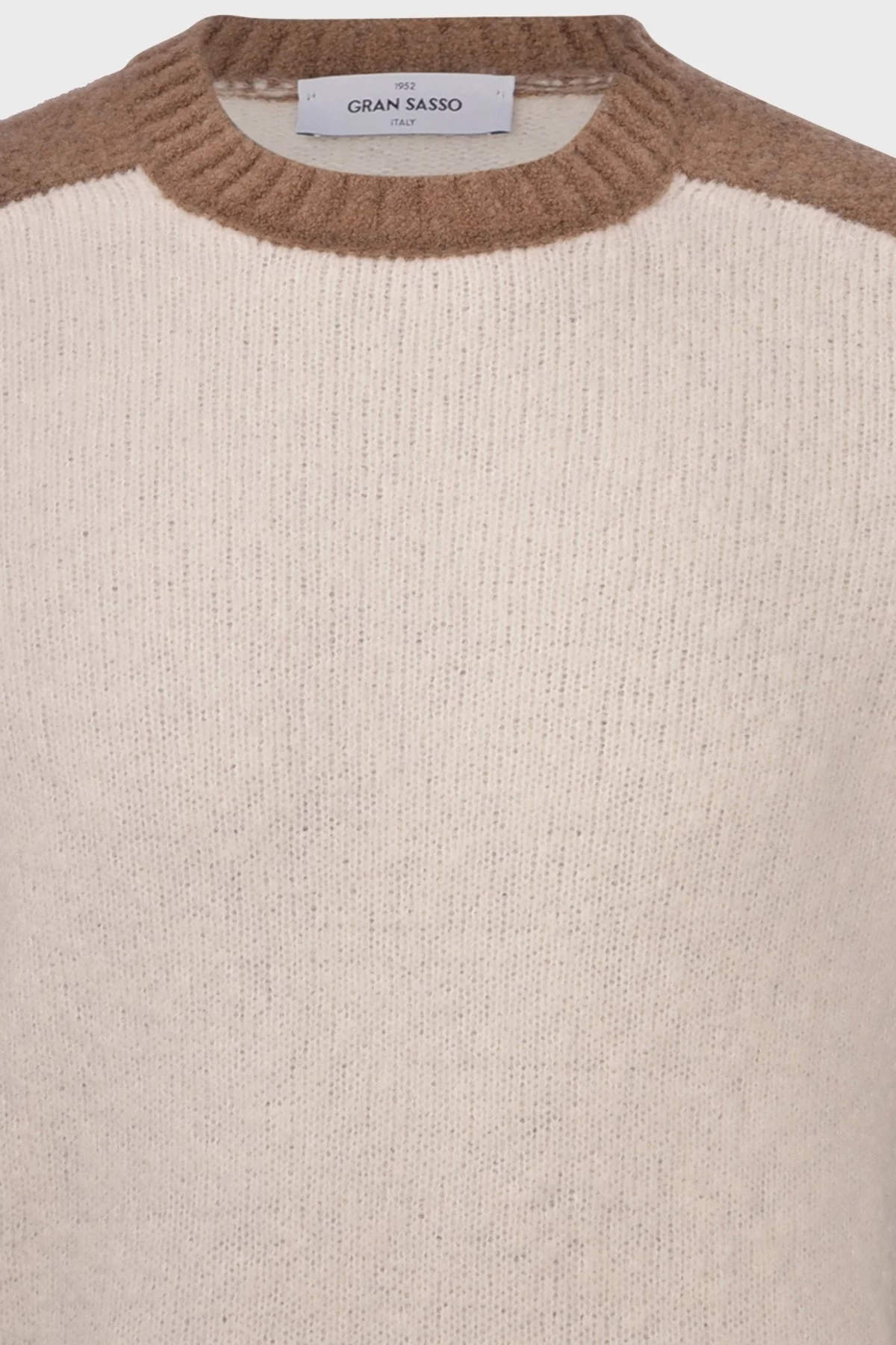 Gran Sasso Yünlü Bisiklet Yaka Erkek Kazak 13187 24003 140 EKRU - 4