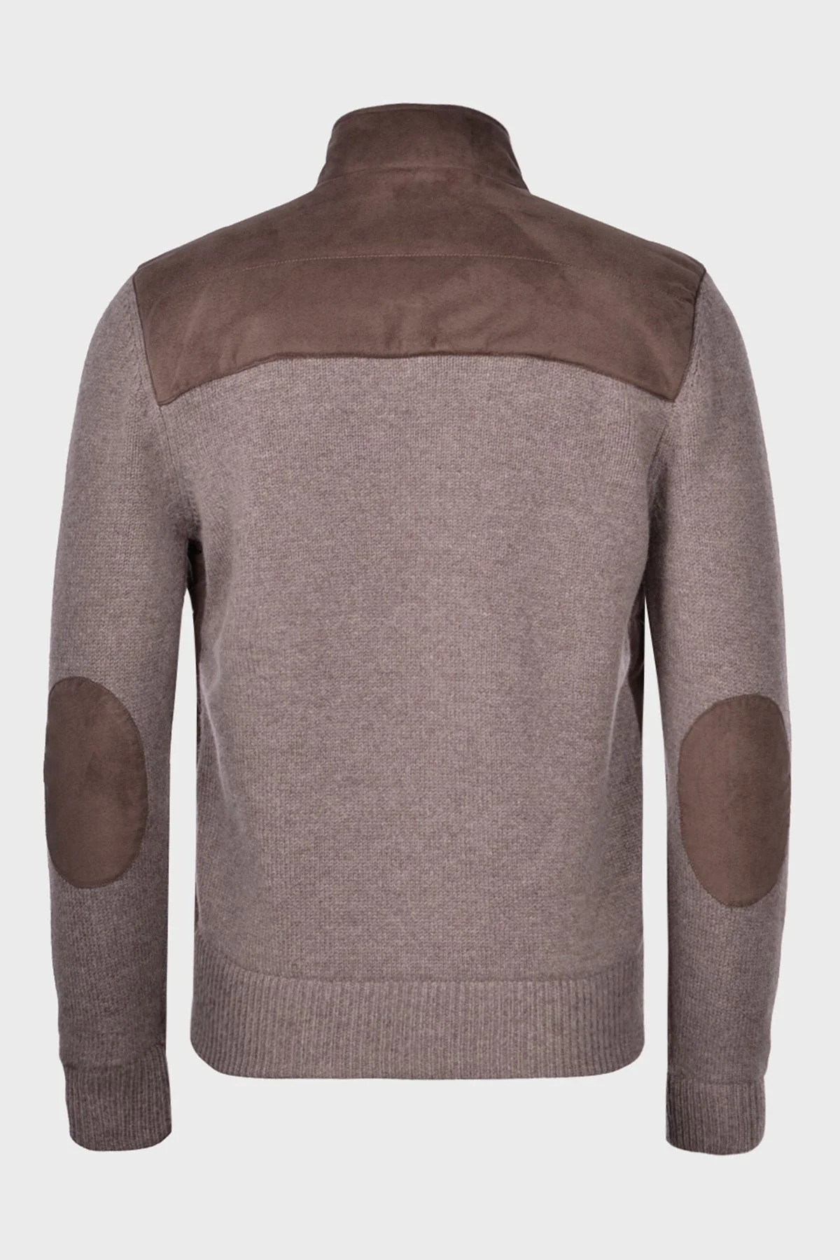 Gran Sasso Yünlü Dik Yaka Süet Görünümlü Triko Erkek Mont 13130 25032 017 KAHVE-ANTRASİT - 3