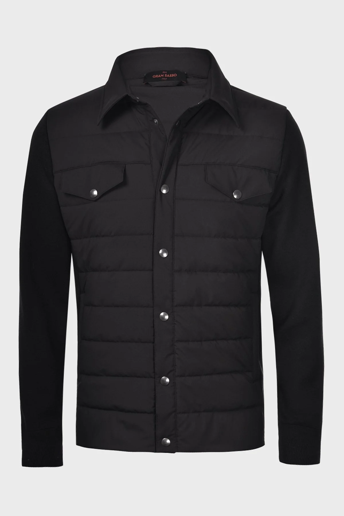 Gran Sasso Yünlü Erkek Gömlek Ceket 57129 69315 099 SİYAH - 1