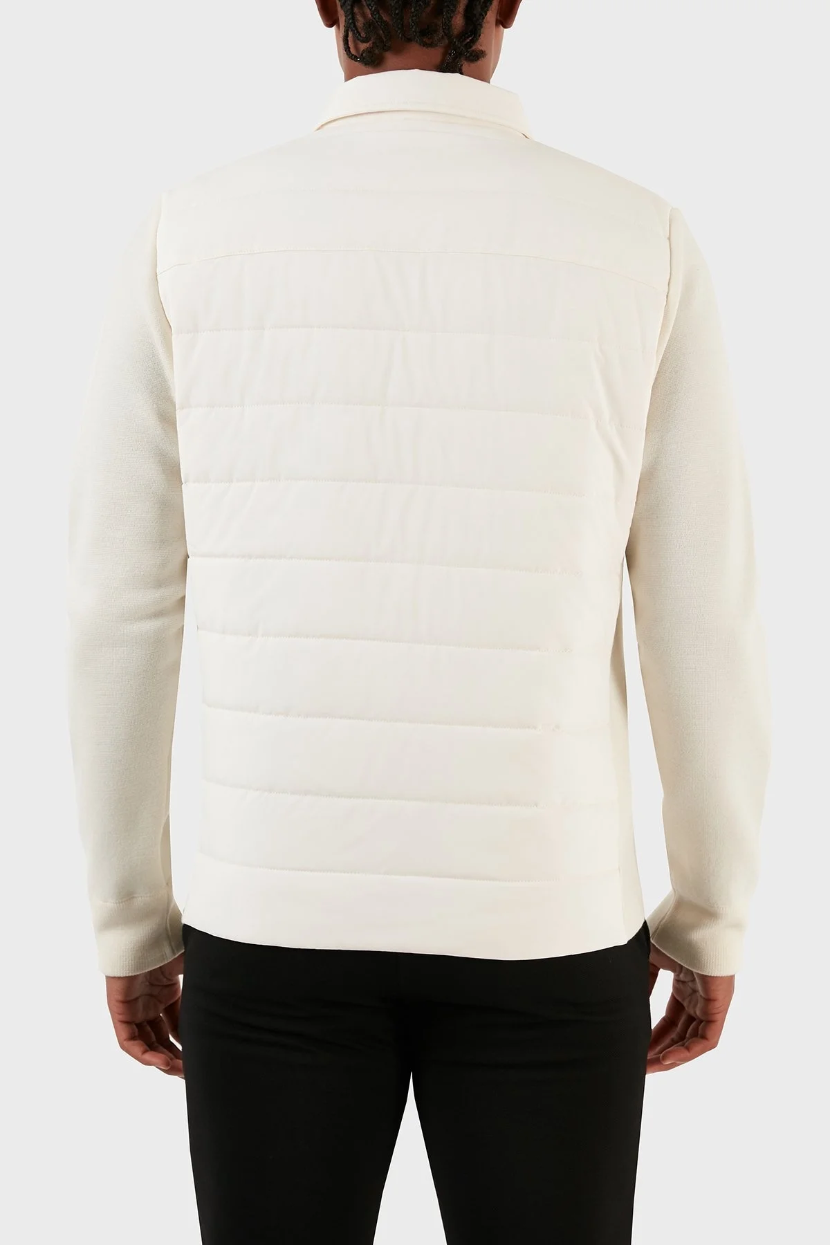 Gran Sasso Yünlü Kapitone Erkek Gömlek Ceket 57129 69315 005 EKRU - 3