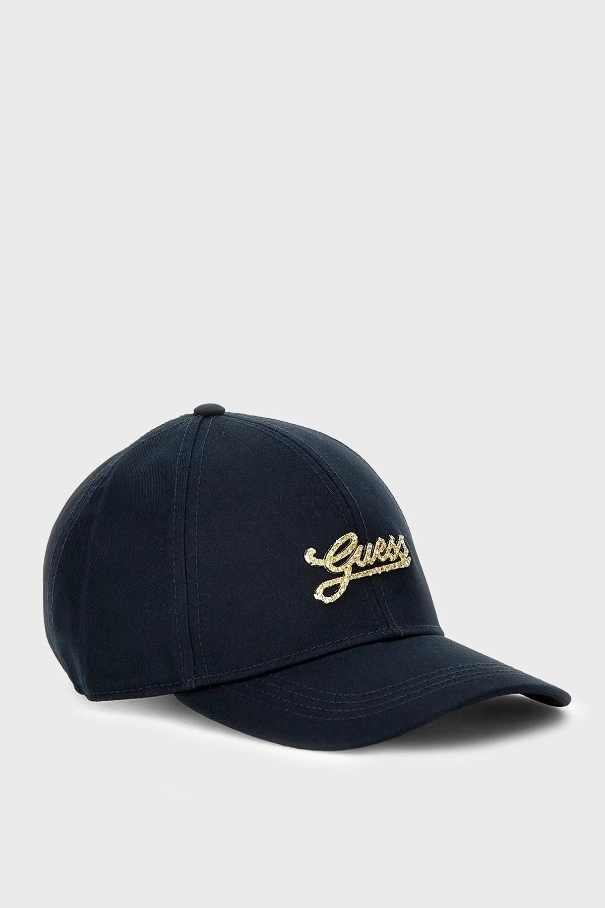 Guess % 100 Pamuklu Taşlı Logo AW5475COT01 Kadın Şapka AW5475 COT01 DBL LACİVERT - 1