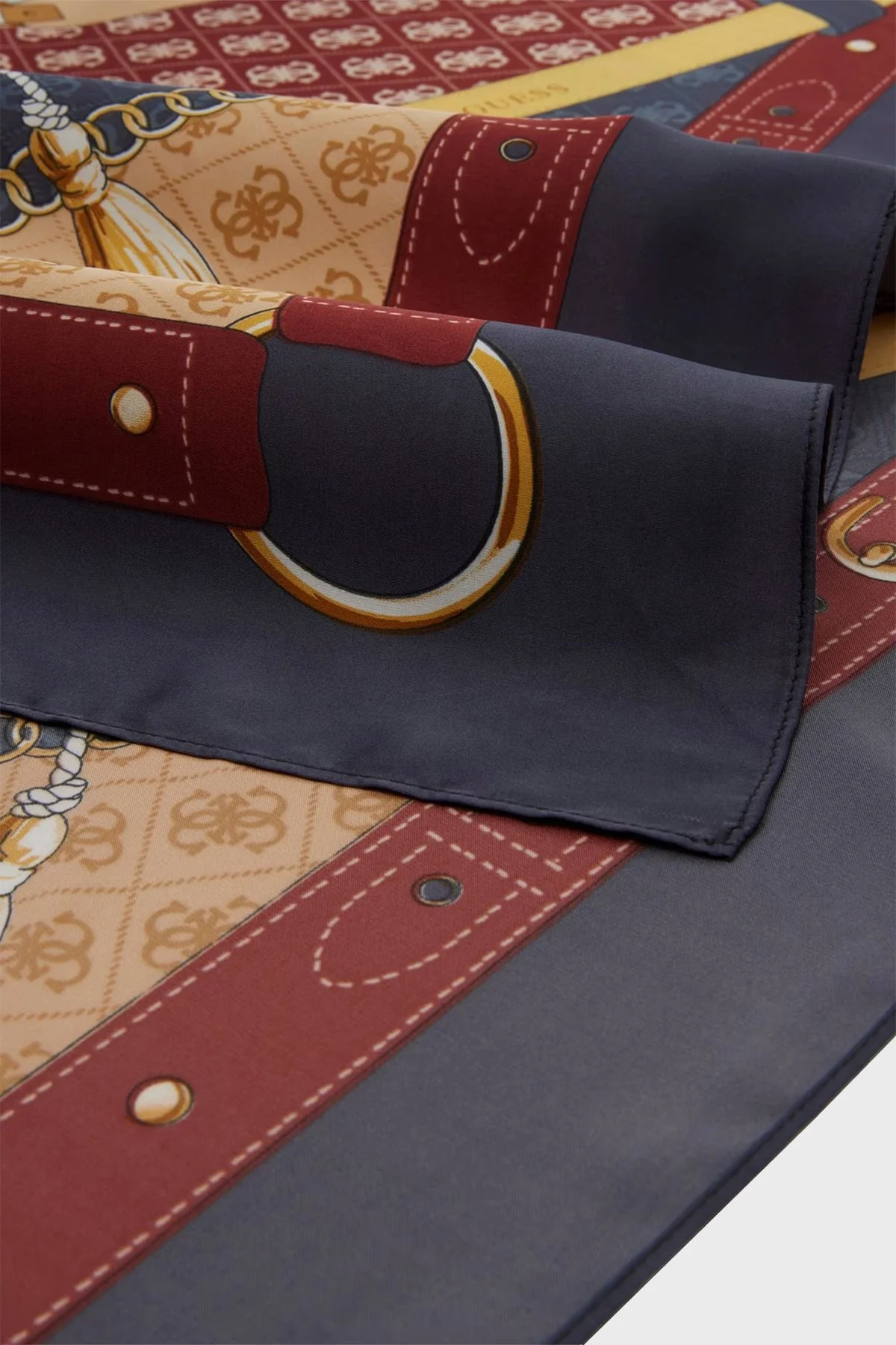 Guess 120 x 120 cm Desenli AW5343POL03 Bayan Şal AW5343 POL03 BLU LACİVERT - 2