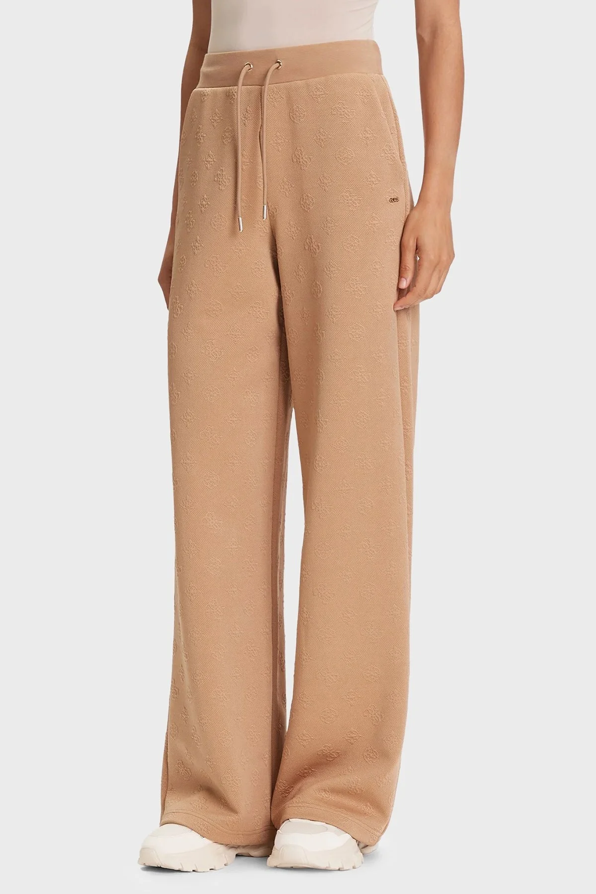 Guess 3D Peony Jakarlı Streç Pamuklu Relaxed Fit Jogger V5YB19KBSL2 Bayan Pantolon V5YB19 KBSL2 FNDQ VİZON - 1