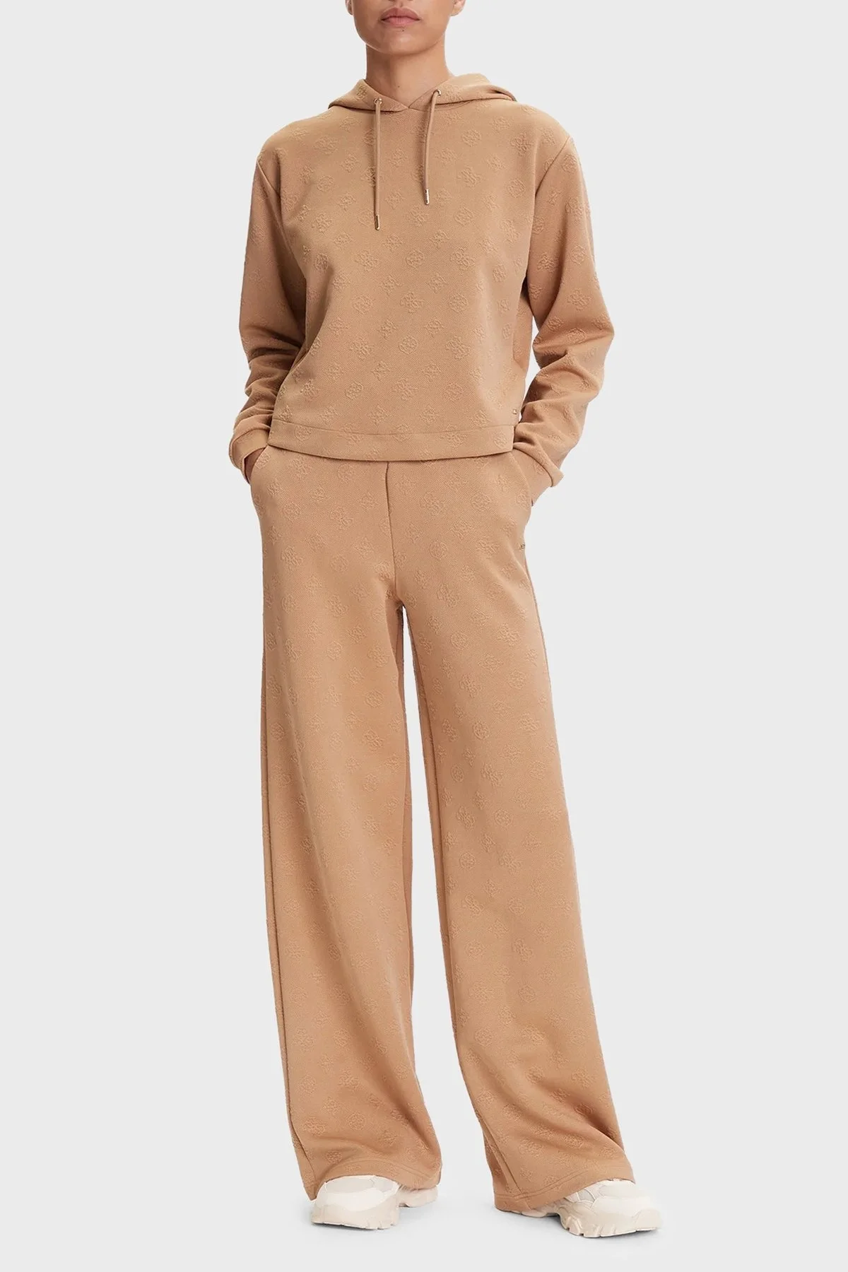 Guess 3D Peony Jakarlı Streç Pamuklu Relaxed Fit Jogger V5YB19KBSL2 Bayan Pantolon V5YB19 KBSL2 FNDQ VİZON - 2