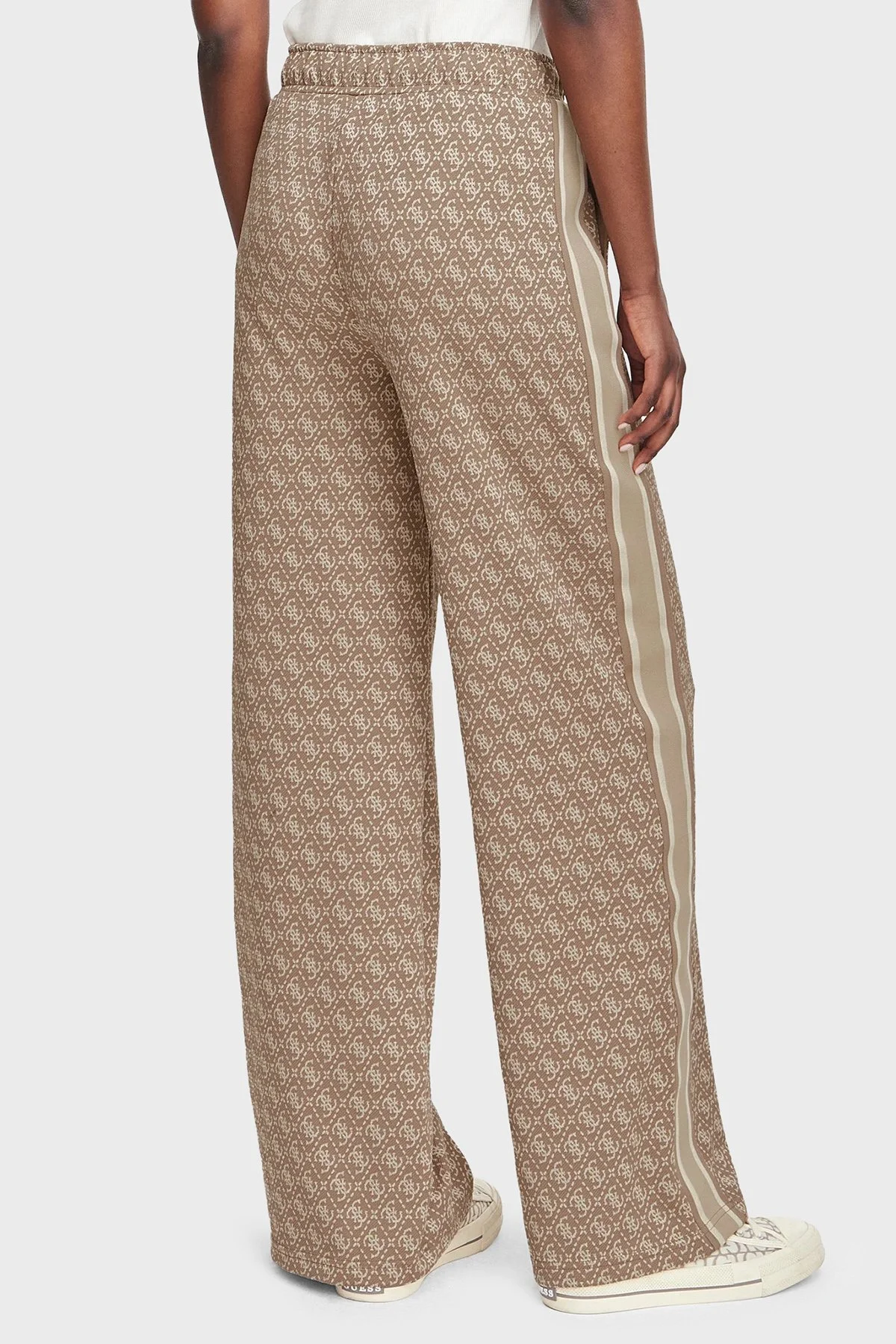 Guess 4G Allover Jacquard V6YB27K5181 Kadın Pantolon V6YB27 K5181 FNNI Kahve - 3