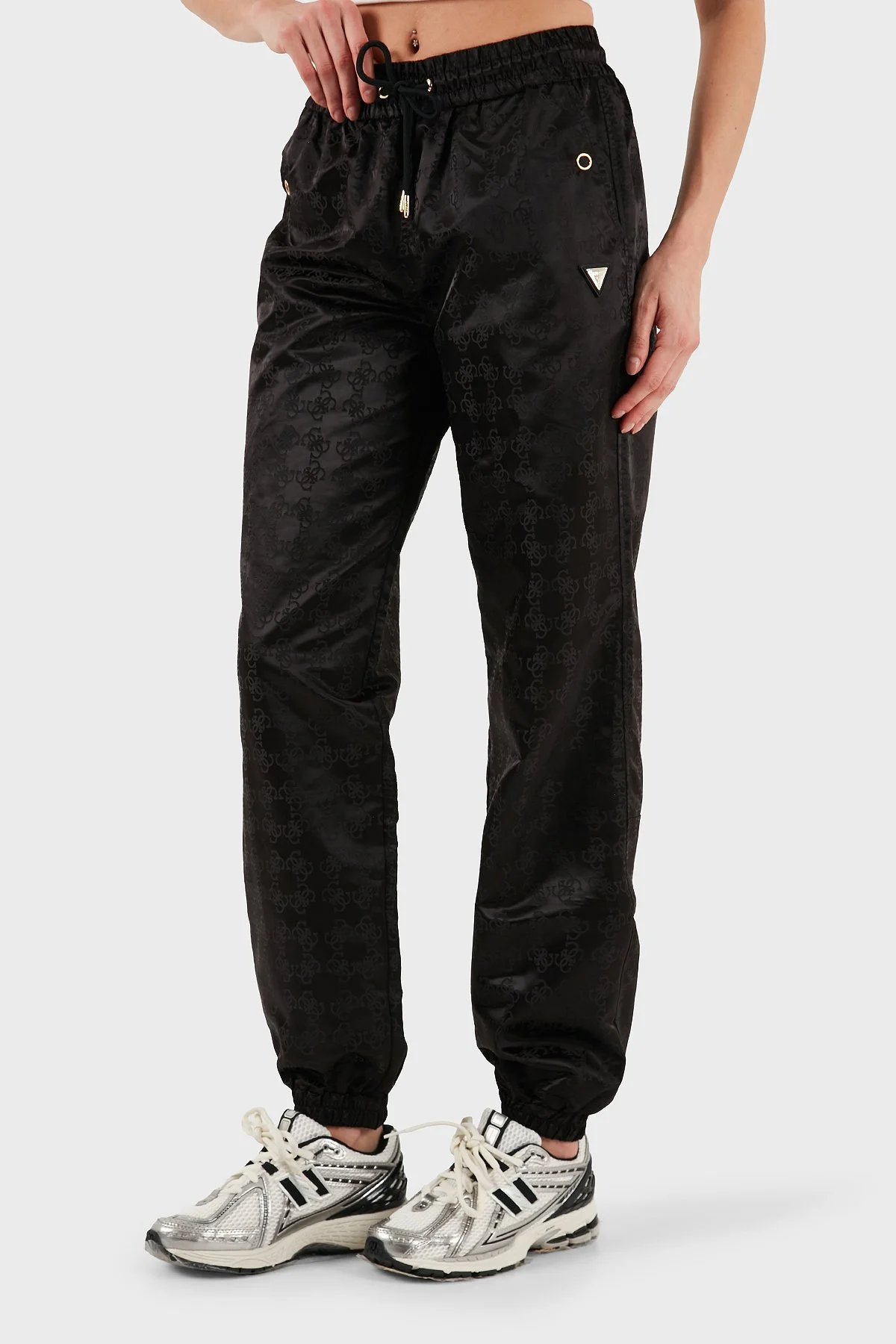 Guess 4G Aop Jakarlı Regular Fit Normal Bel Jogger V5YB14WHFU0 Bayan Pantolon V5YB14 WHFU0 FJ4Q SİYAH - 5