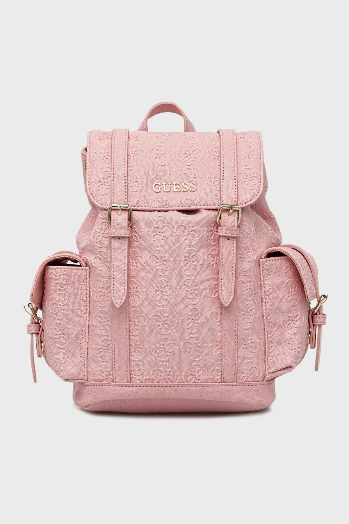 Guess 4G Embossed Kabartma Logolu Ayarlanabilir Askılı V5RZ05WGZ00 Bayan Sırt Çantası V5RZ05 WGZ00 G66B PEMBE - 1